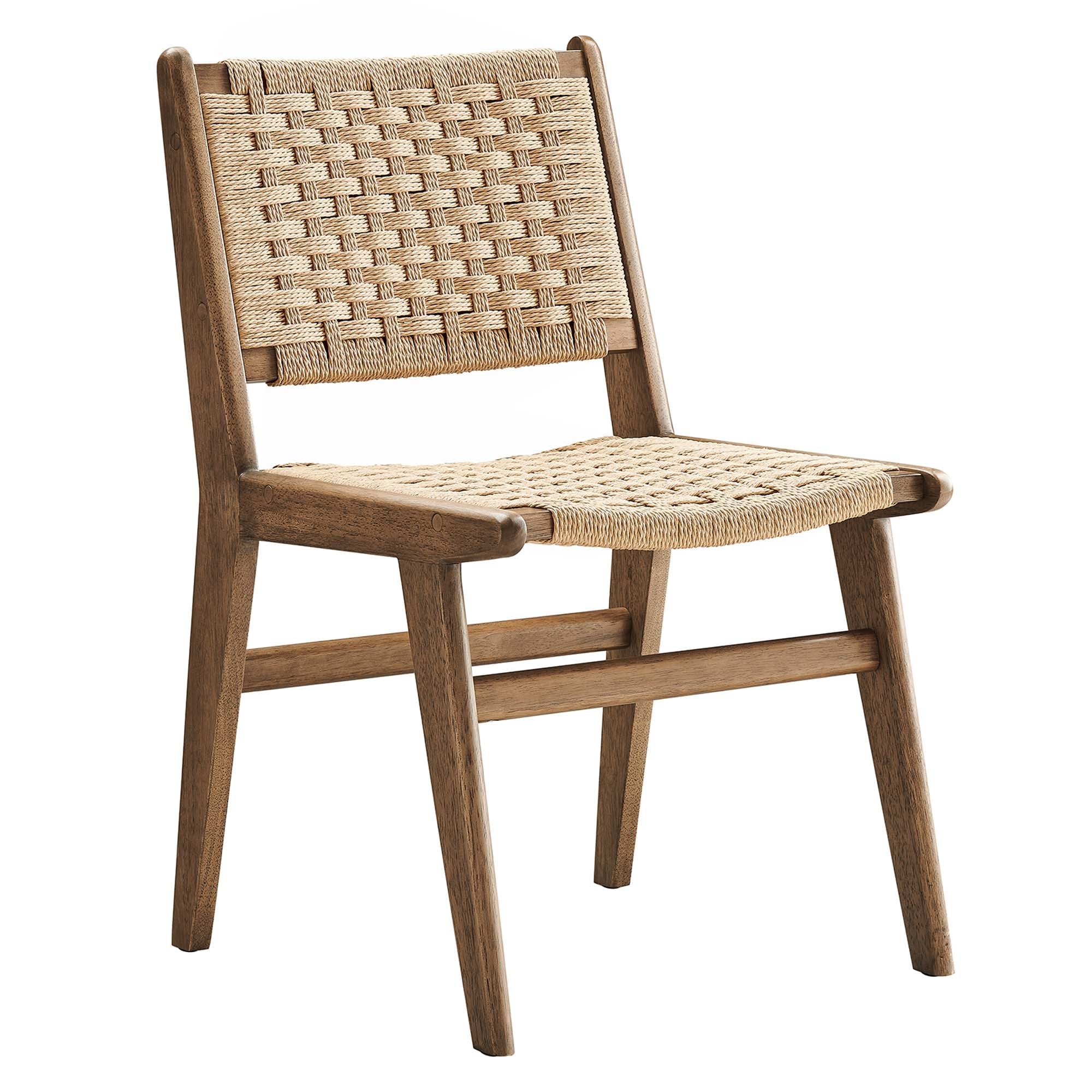 Saoirse Woven Rope Wood Dining Side Chair Set of 2 - Image 37