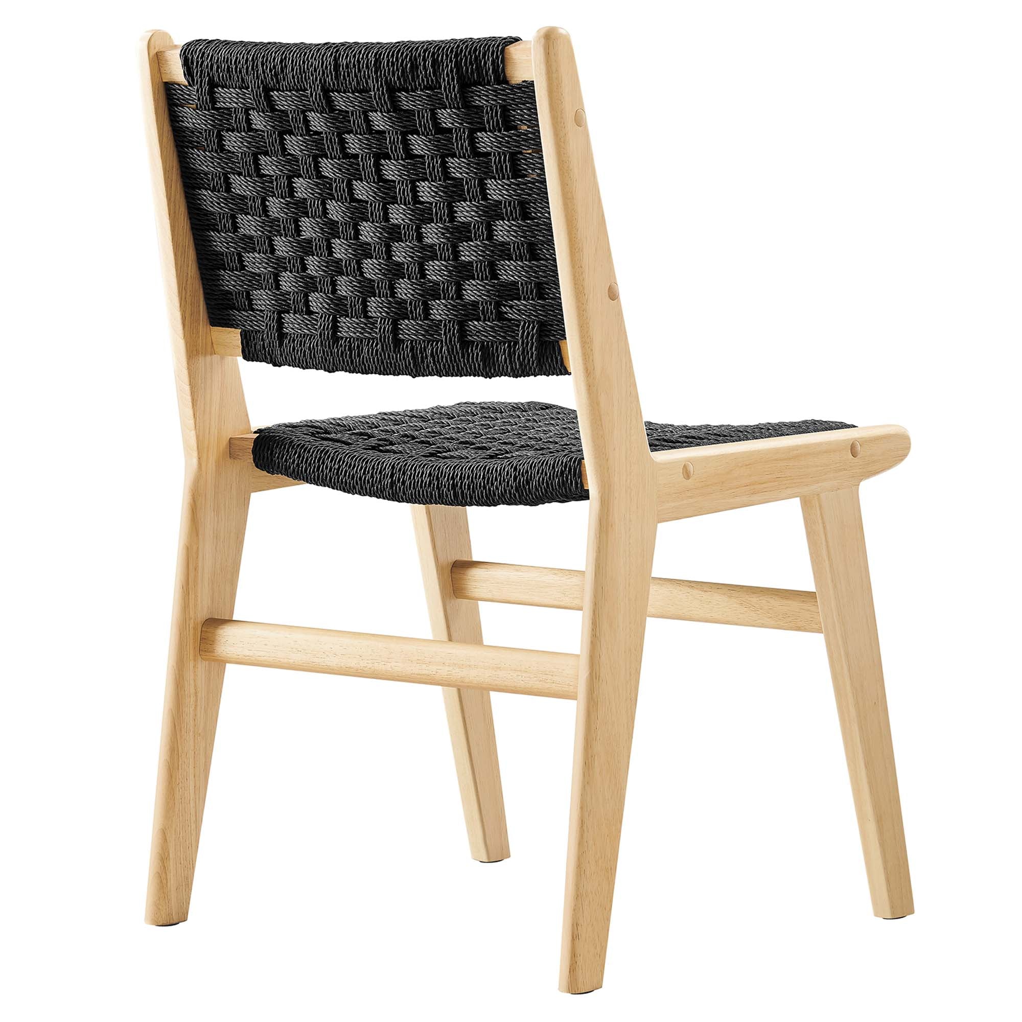 Saoirse Woven Rope Wood Dining Side Chair Set of 2 - Image 6