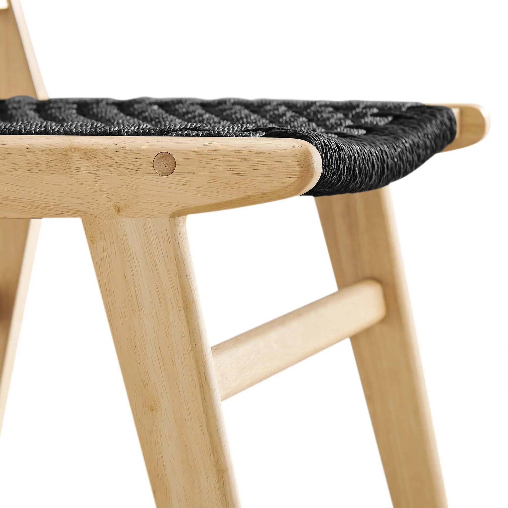 Saoirse Woven Rope Wood Dining Side Chair Set of 2 - Image 8