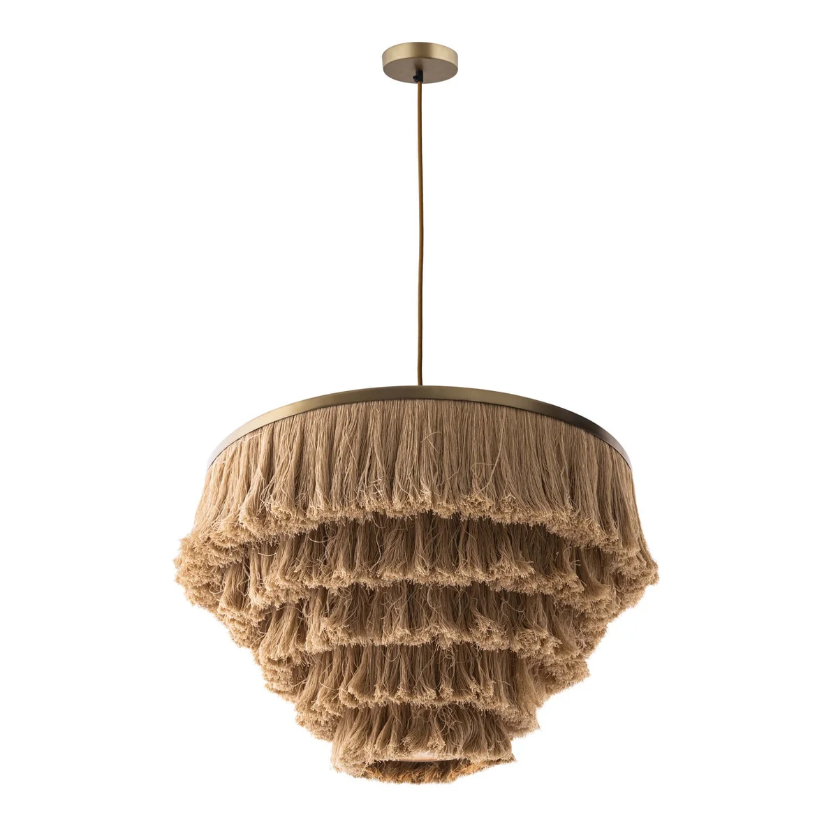 Sarai Natural Fringe Pendant - Image 4