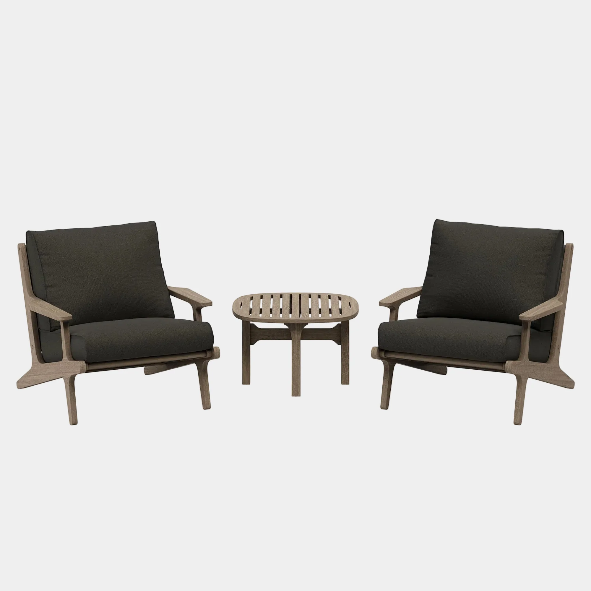 Saratoga 3-Piece Outdoor Teak Wood Furniture Set with Lounge Chairs and Side Table - Image 16