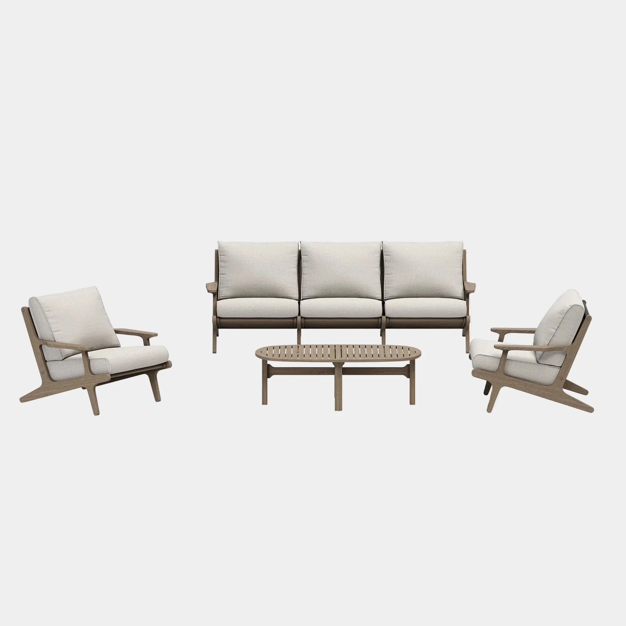 Saratoga 4-Piece Outdoor Teak Wood Furniture Set - Image 16