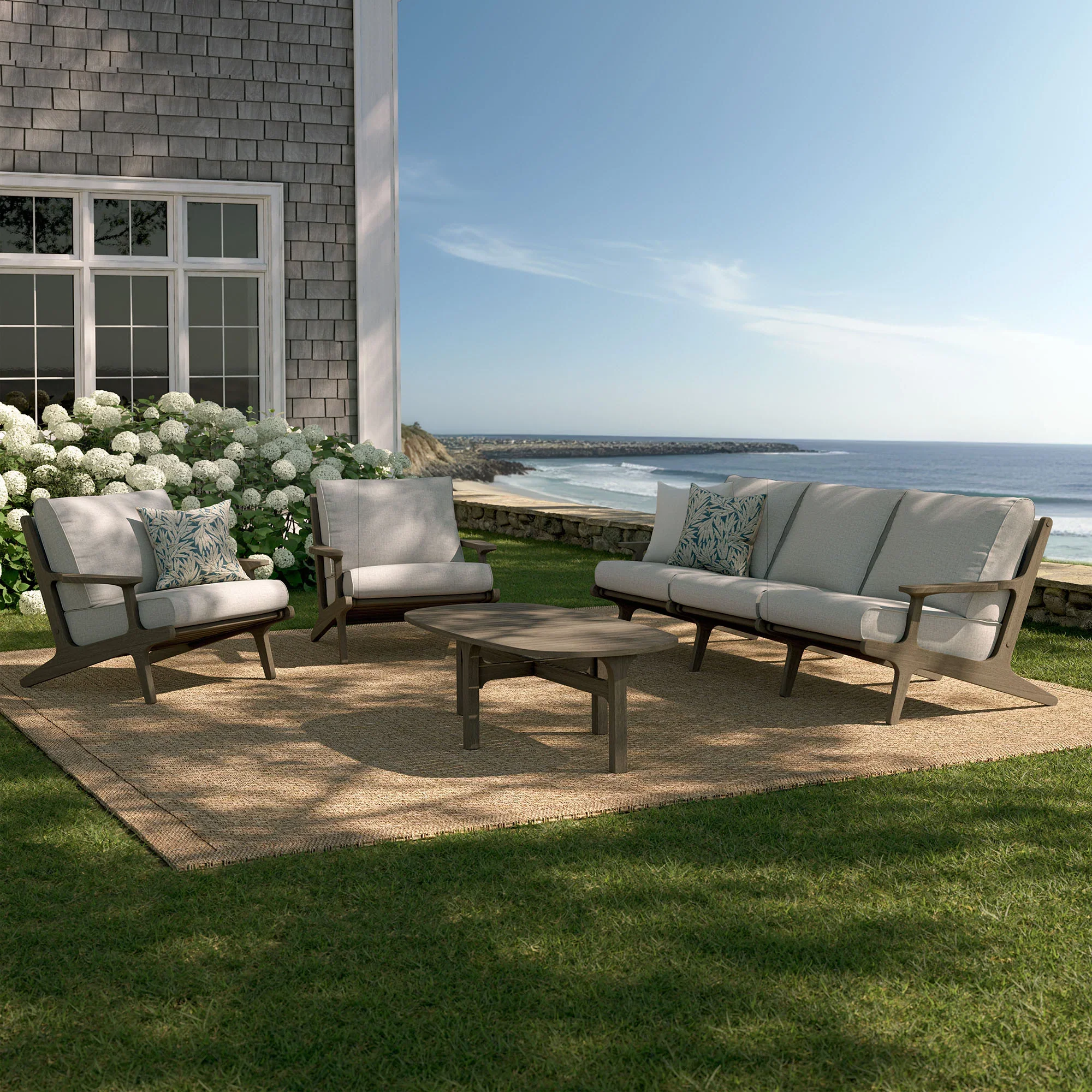 Saratoga 4-Piece Outdoor Teak Wood Furniture Set - Image 18
