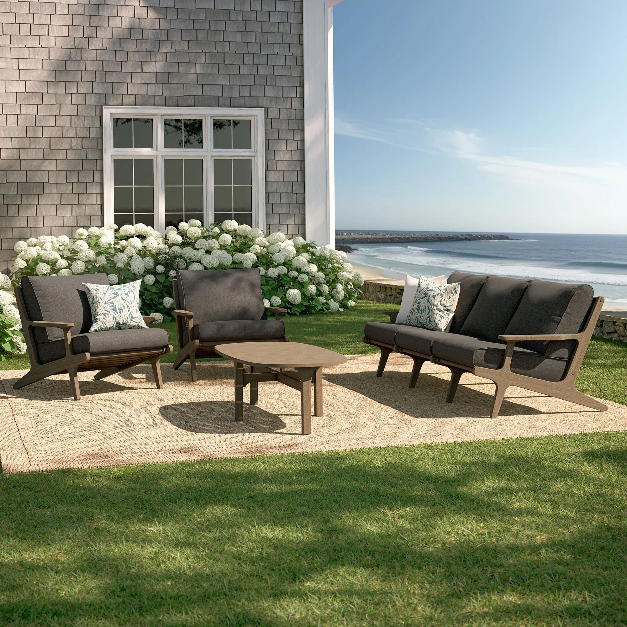 Saratoga 4-Piece Outdoor Teak Wood Furniture Set - Image 28