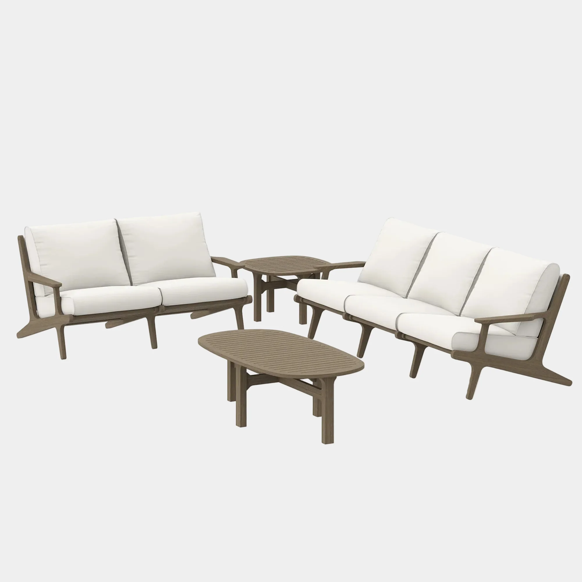 Saratoga 4-Piece Outdoor Teak Wood Furniture Set