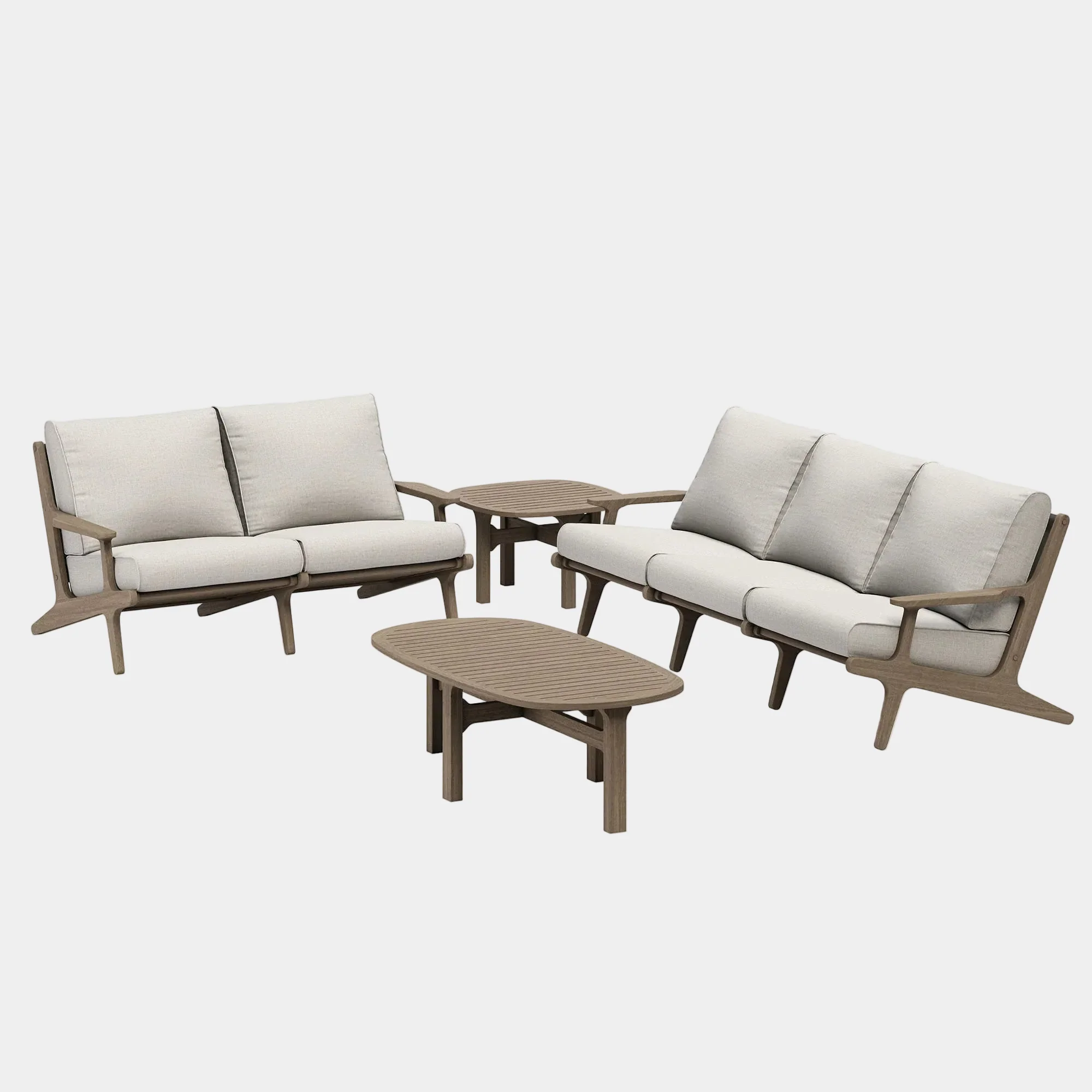 Saratoga 4-Piece Outdoor Teak Wood Furniture Set - Image 11