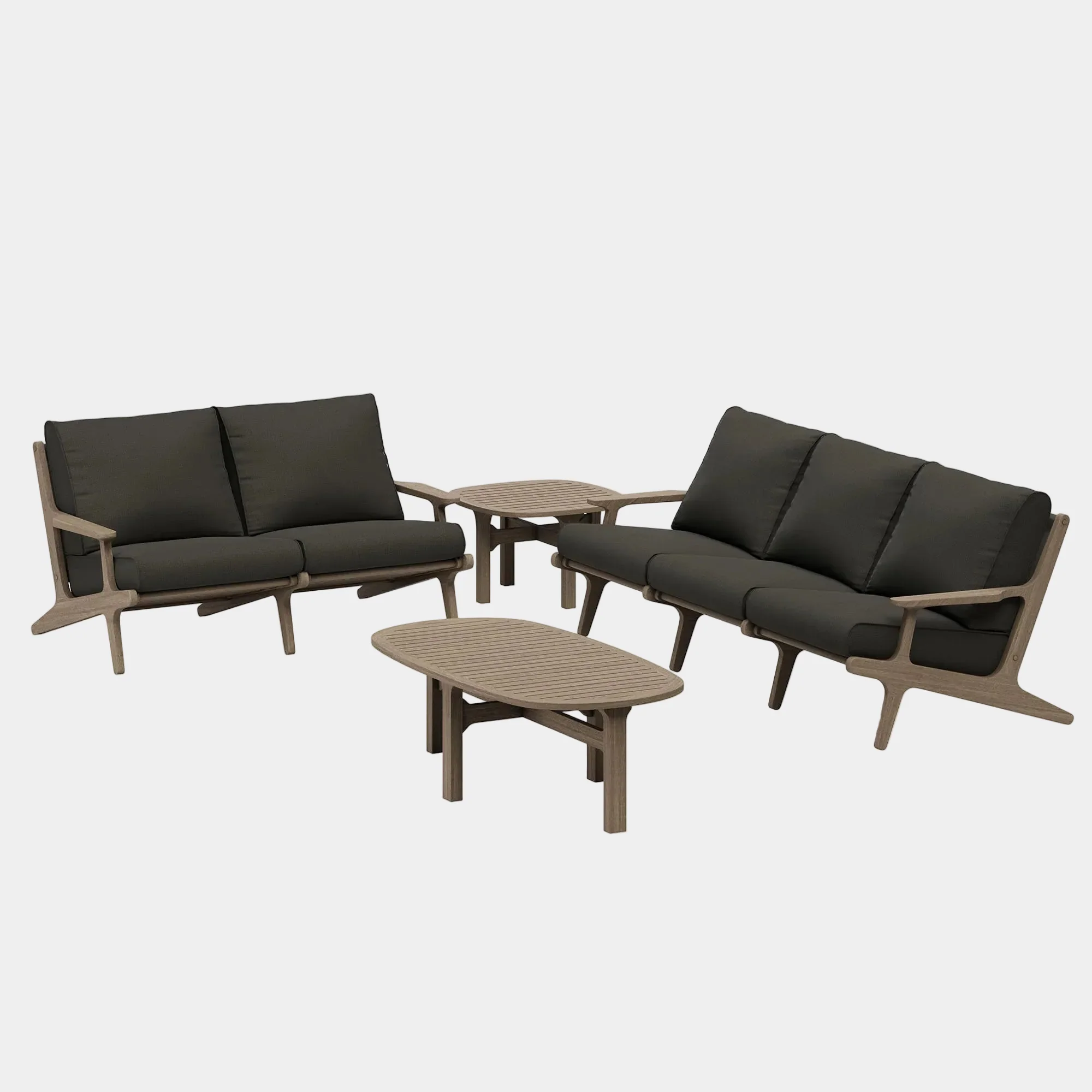 Saratoga 4-Piece Outdoor Teak Wood Furniture Set - Image 23