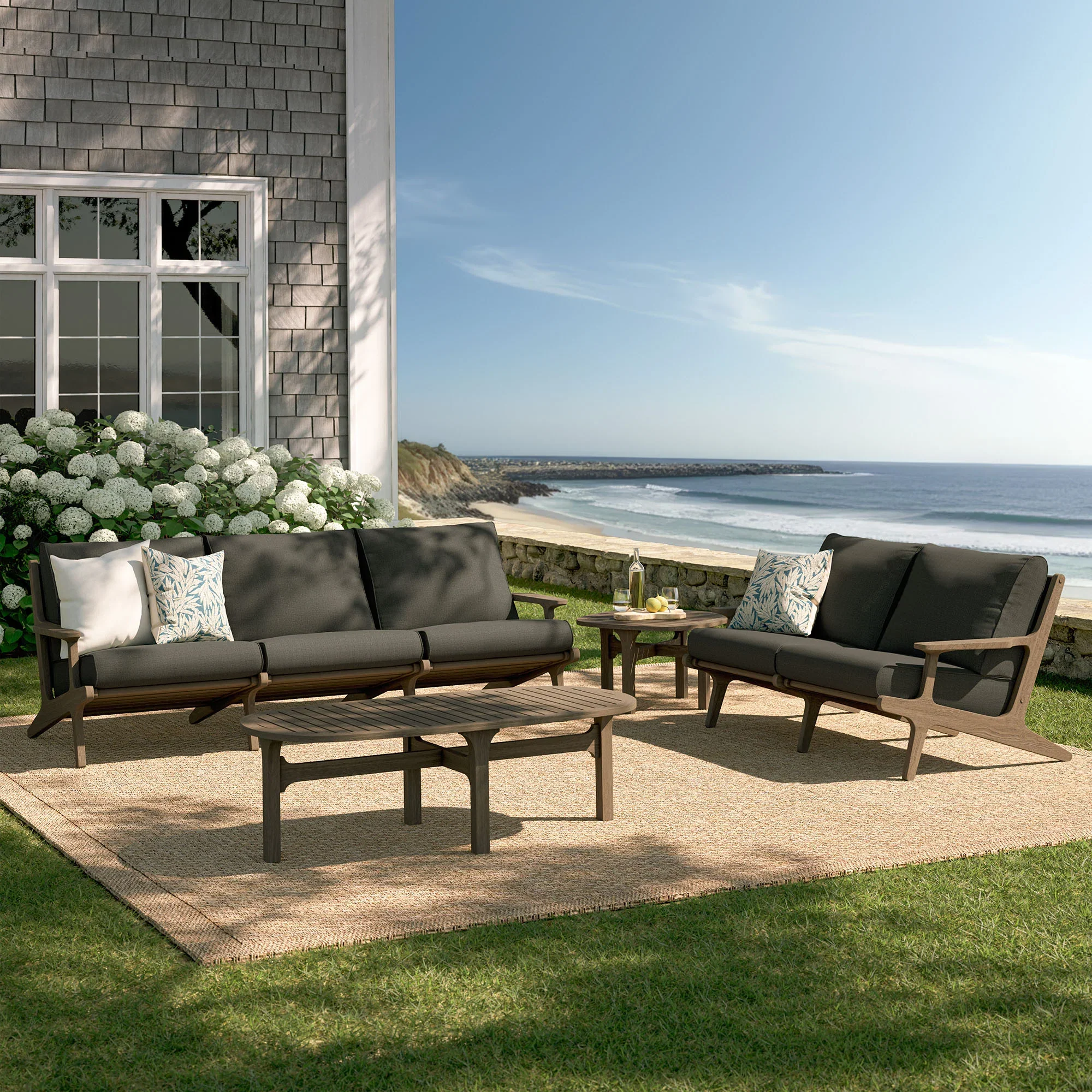Saratoga 4-Piece Outdoor Teak Wood Furniture Set - Image 24