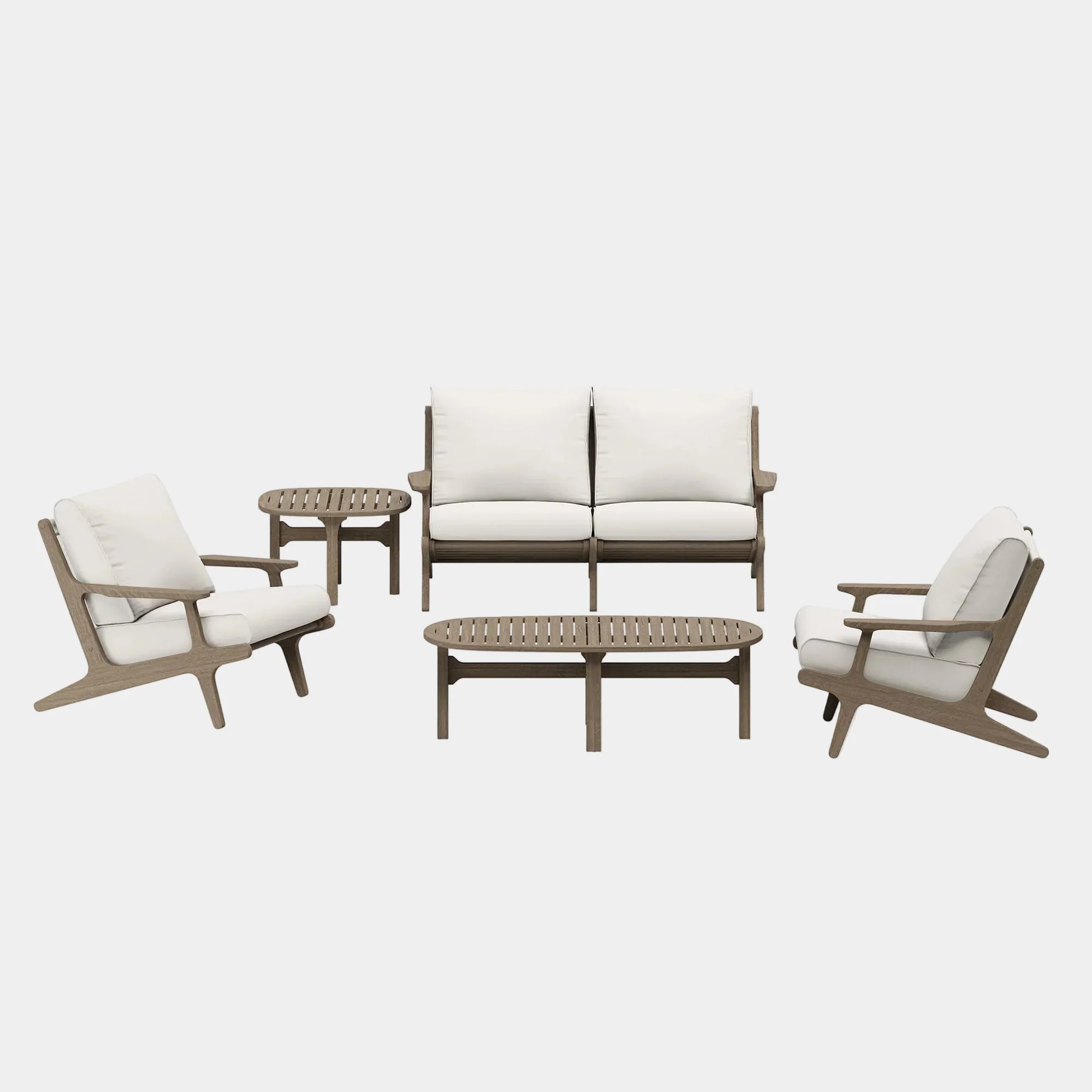 Saratoga 5-Piece Outdoor Teak Wood Furniture Set