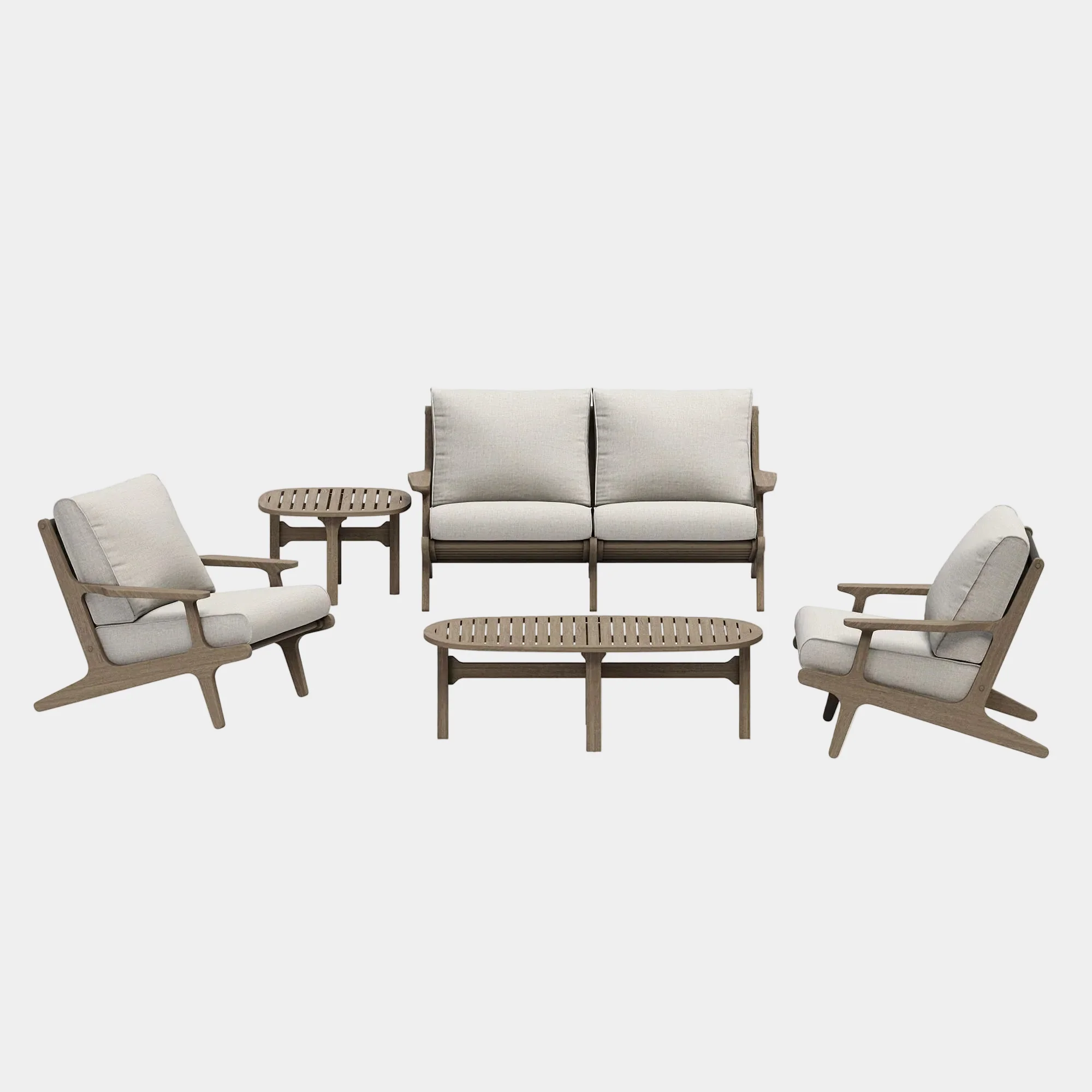 Saratoga 5-Piece Outdoor Teak Wood Furniture Set - Image 10