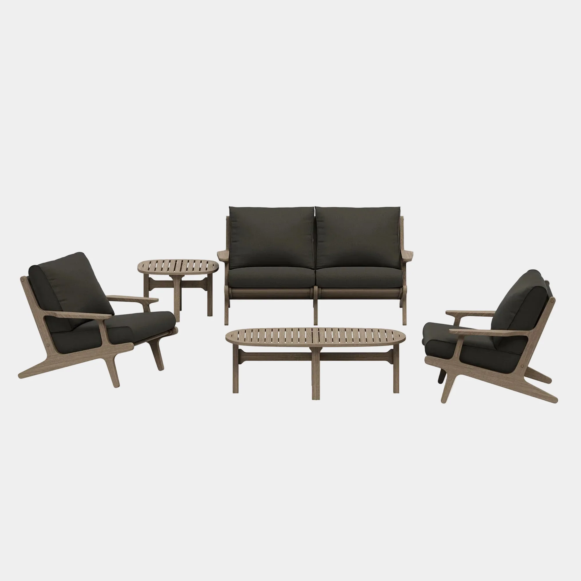 Saratoga 5-Piece Outdoor Teak Wood Furniture Set - Image 22