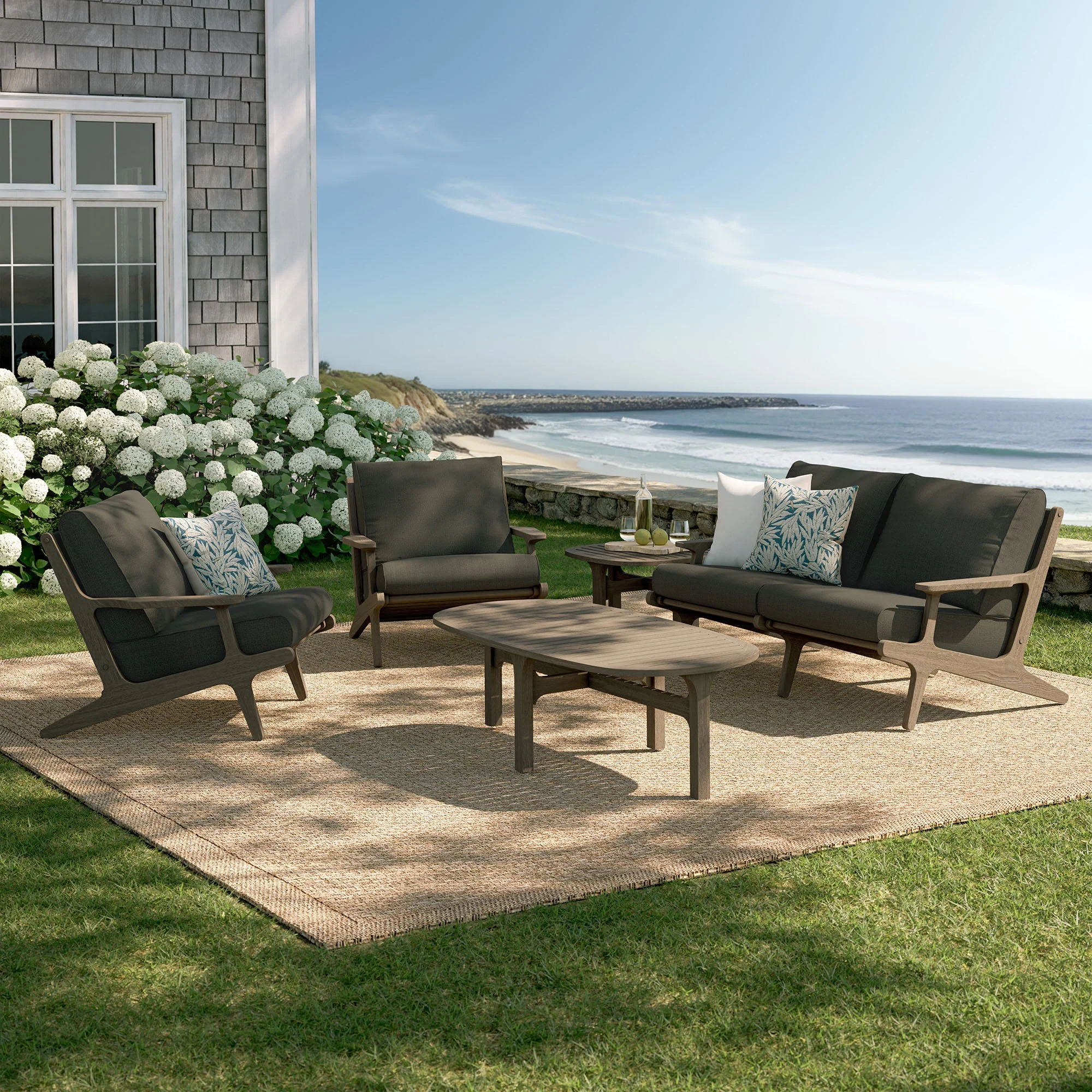 Saratoga 5-Piece Outdoor Teak Wood Furniture Set - Image 23