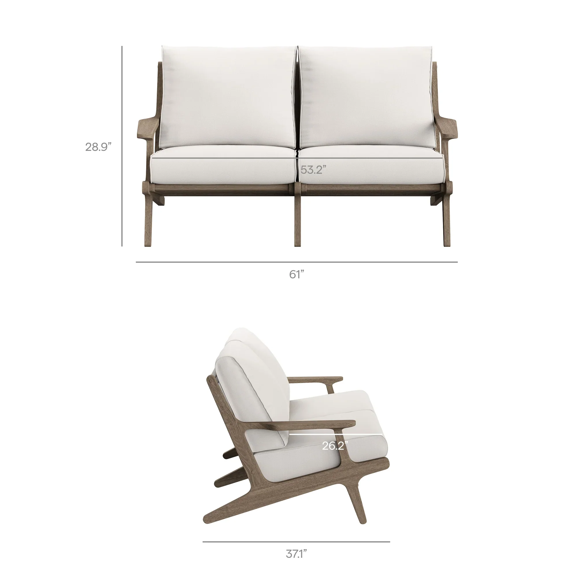 Saratoga 5-Piece Outdoor Teak Wood Furniture Set - Image 6