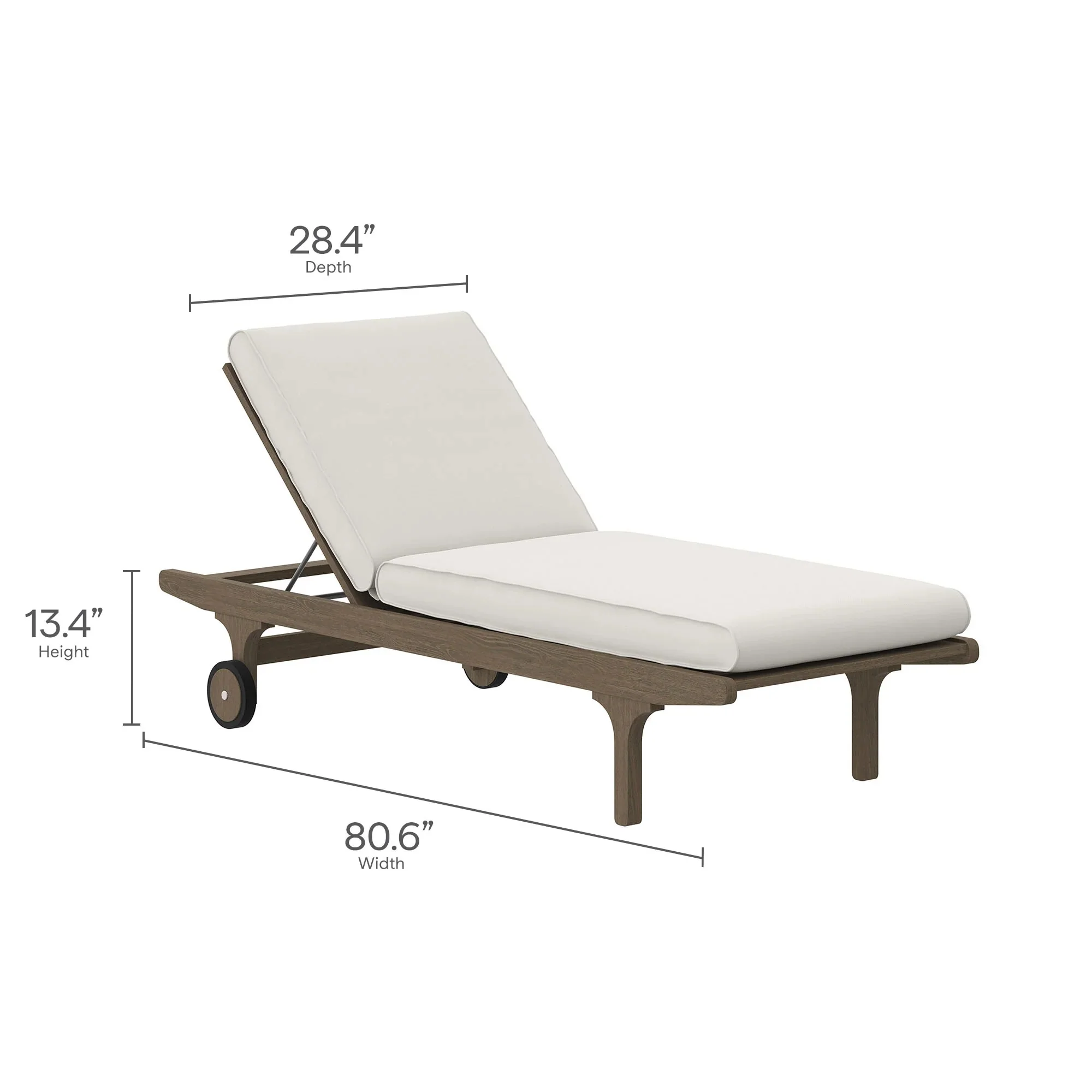 Saratoga Outdoor Teak Chaise Lounge Chair - Image 10