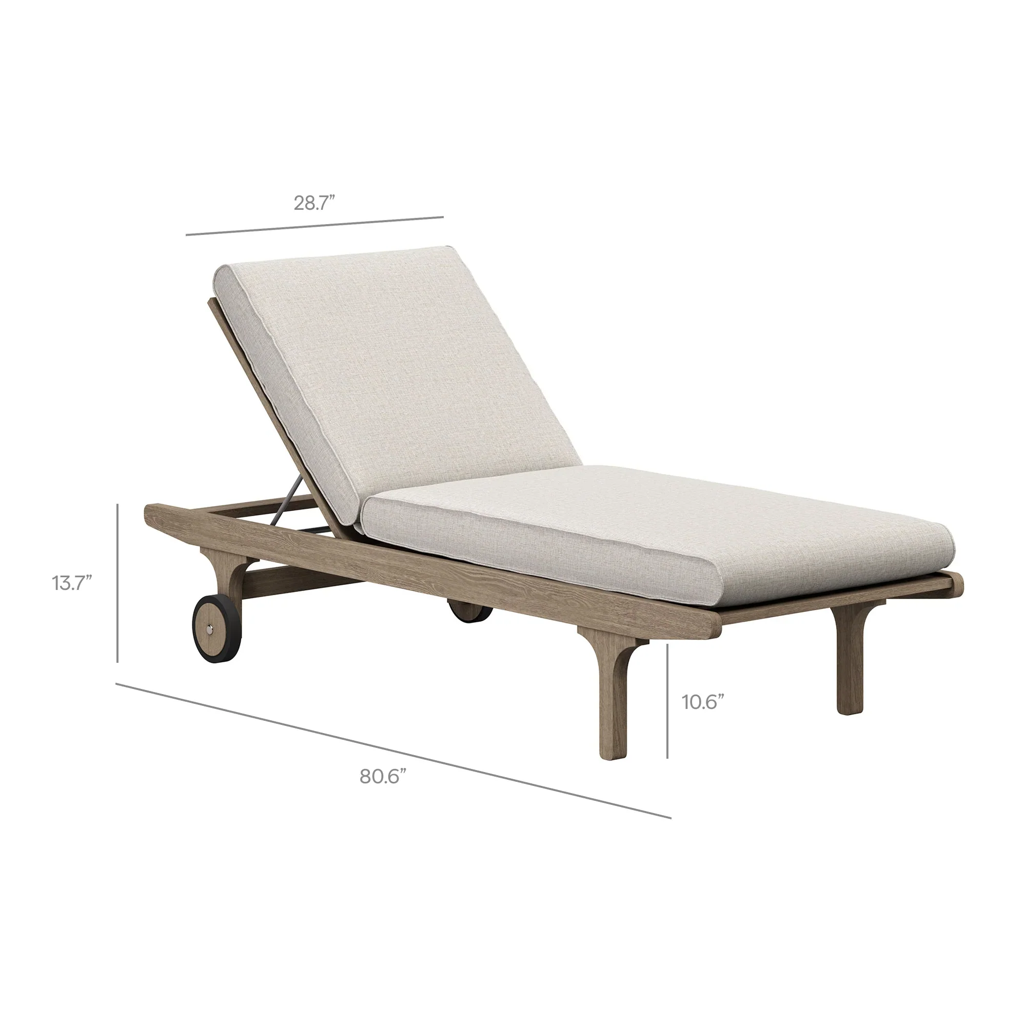 Saratoga Outdoor Teak Chaise Lounge Chair - Image 19
