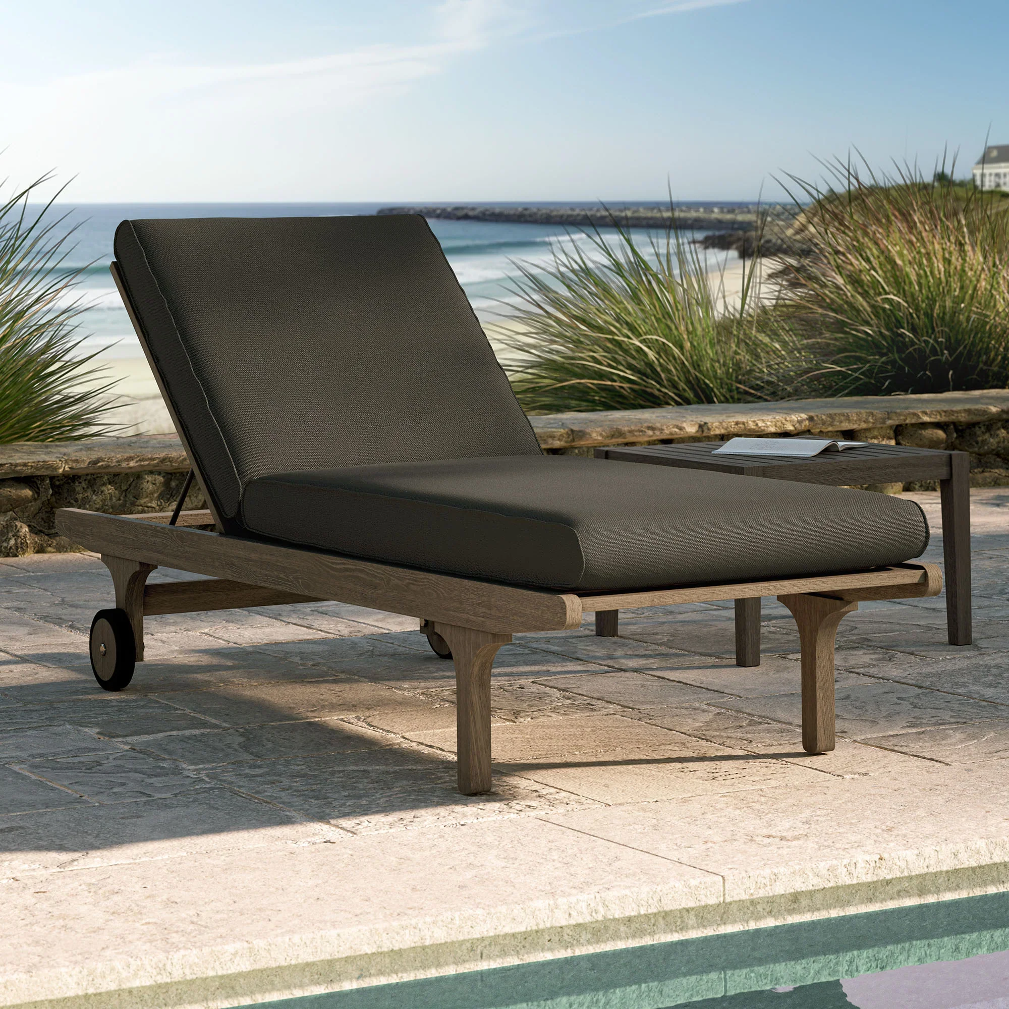 Saratoga Outdoor Teak Chaise Lounge Chair - Image 21