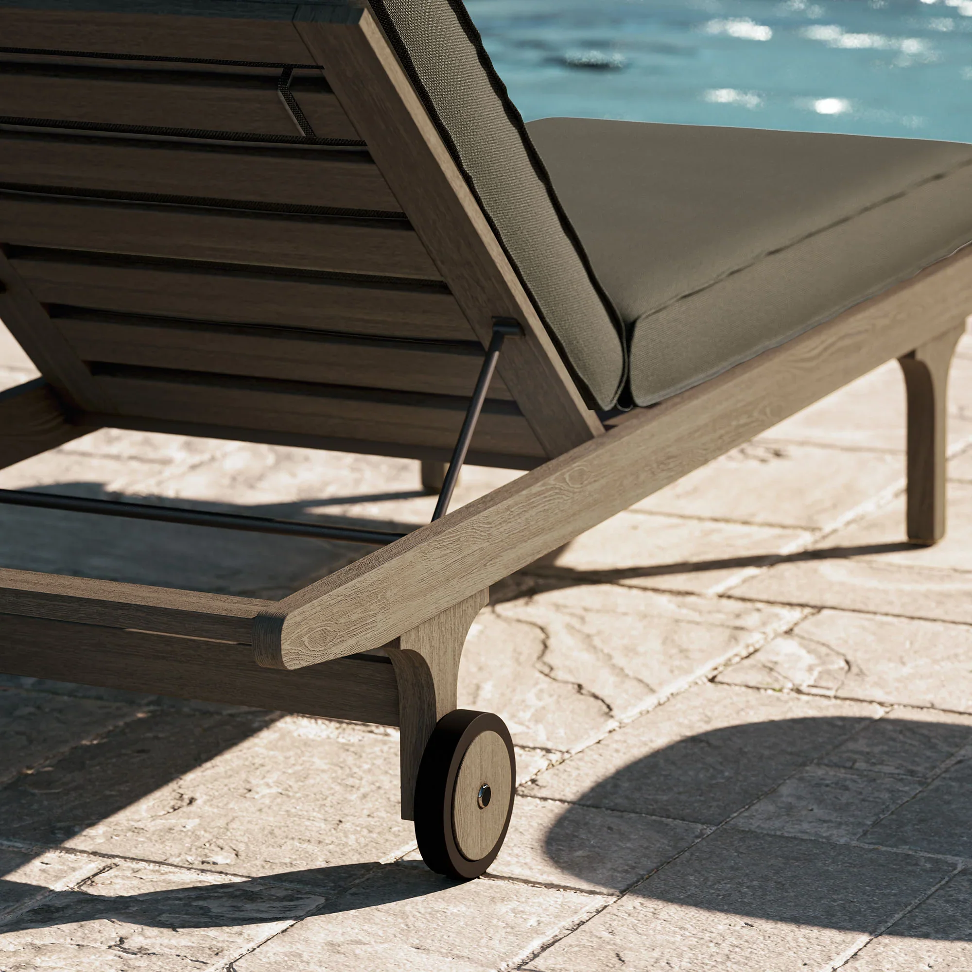 Saratoga Outdoor Teak Chaise Lounge Chair - Image 22
