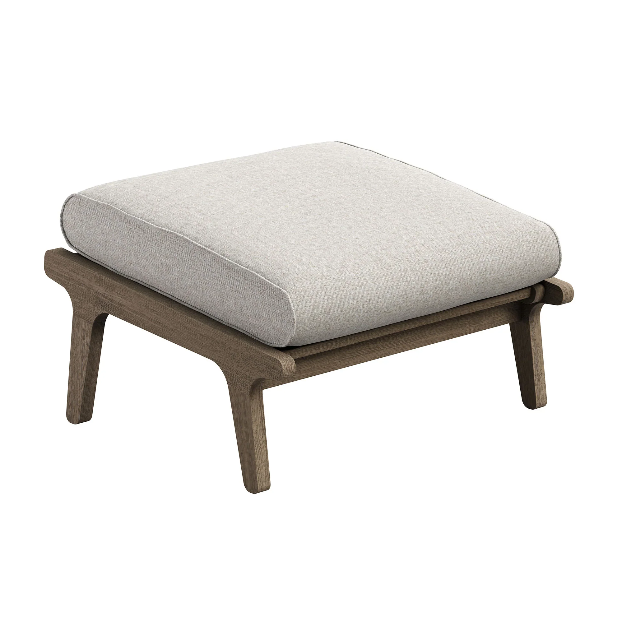 Saratoga Outdoor Teak Ottoman - Image 13