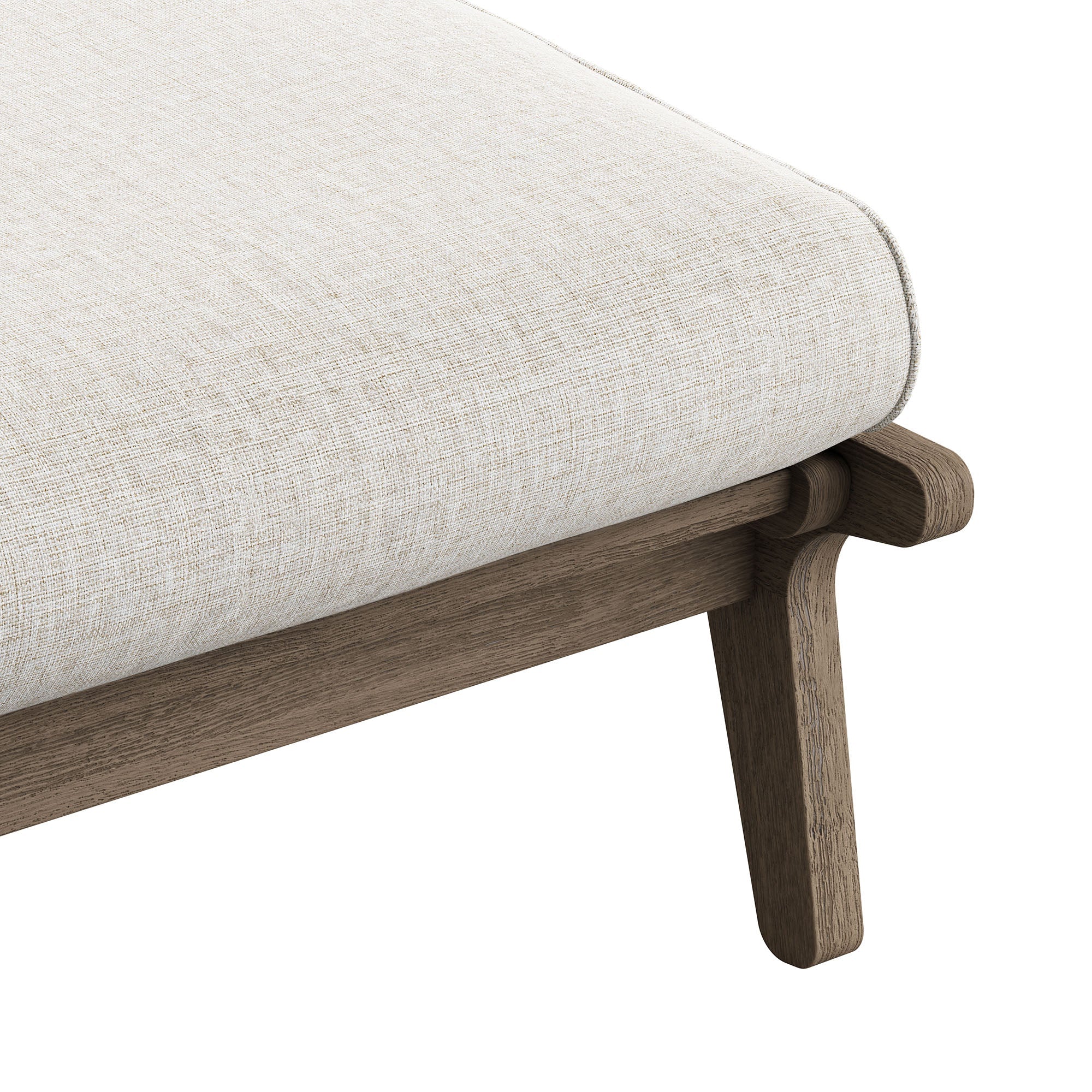 Saratoga Outdoor Teak Ottoman - Image 15