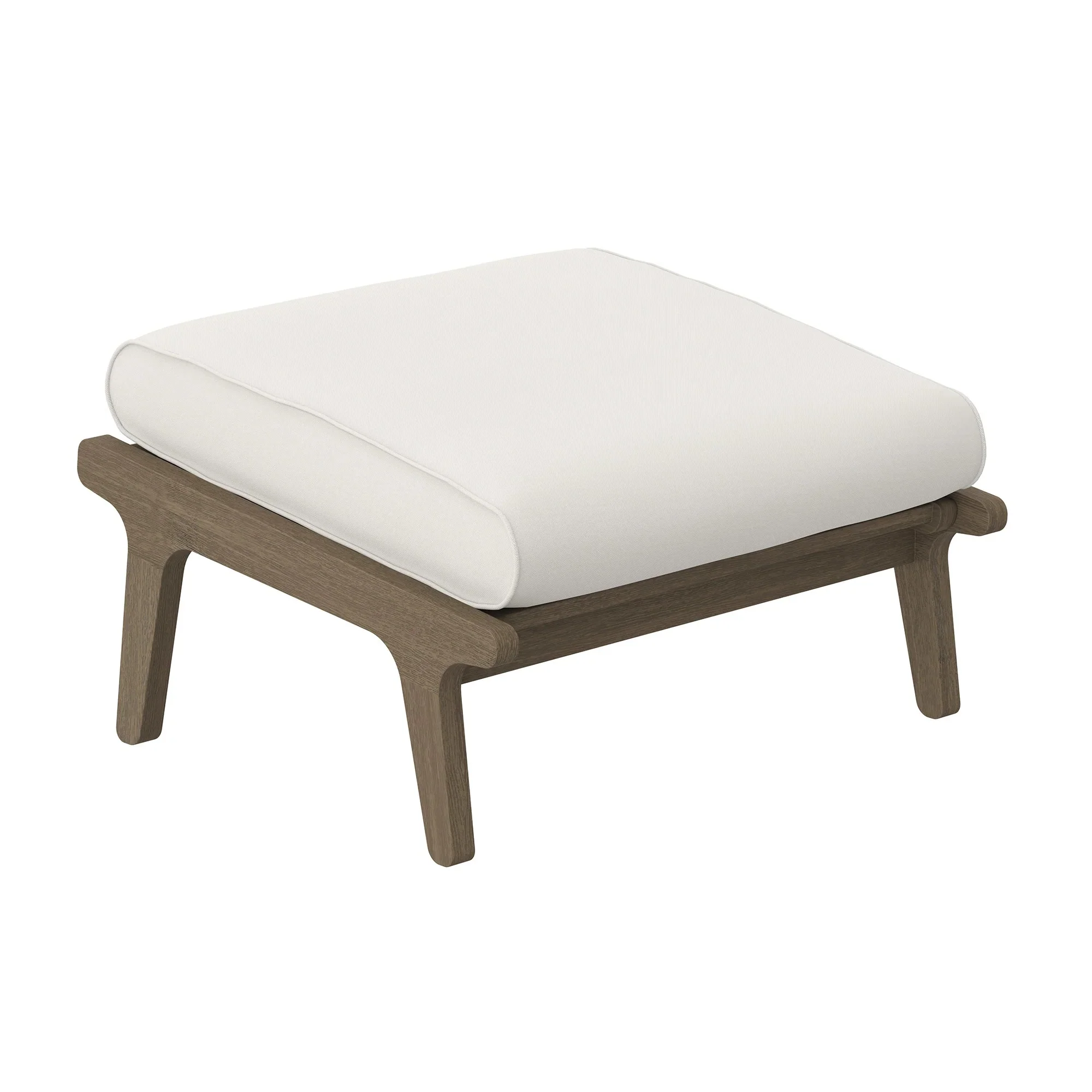 Saratoga Outdoor Teak Ottoman - Image 4