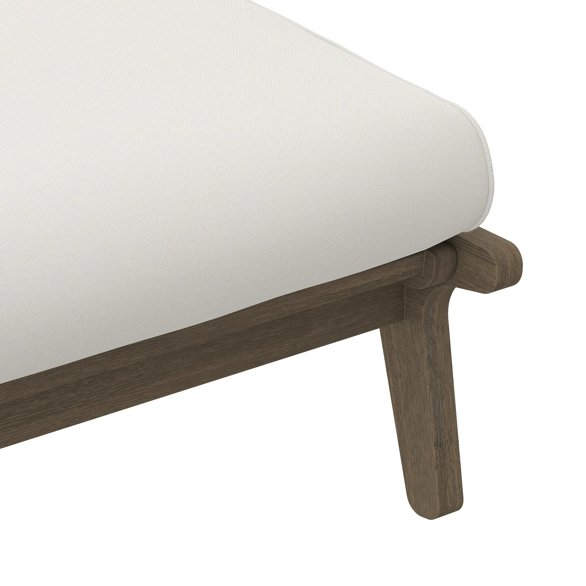 Saratoga Outdoor Teak Ottoman - Image 6
