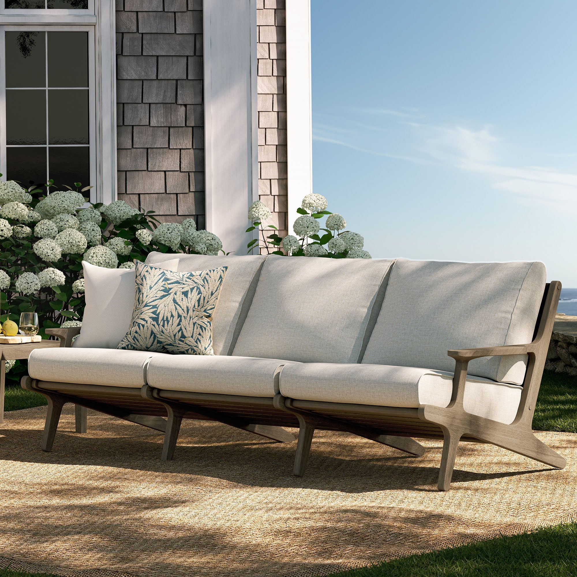 Saratoga Outdoor Teak Sofa - Image 11