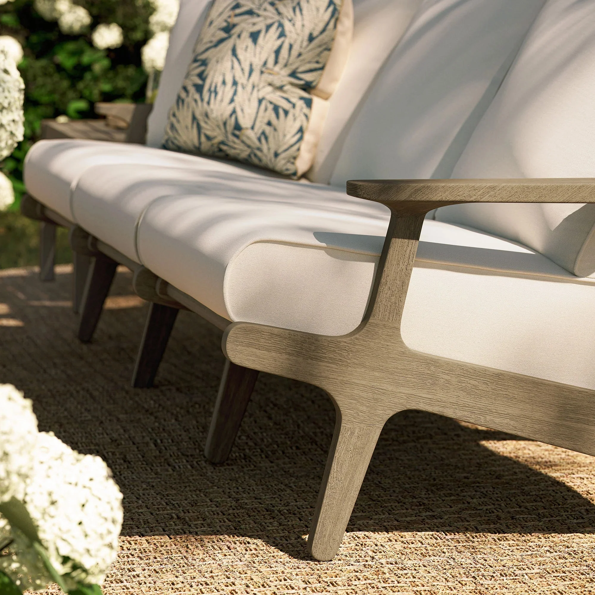 Saratoga Outdoor Teak Sofa - Image 3
