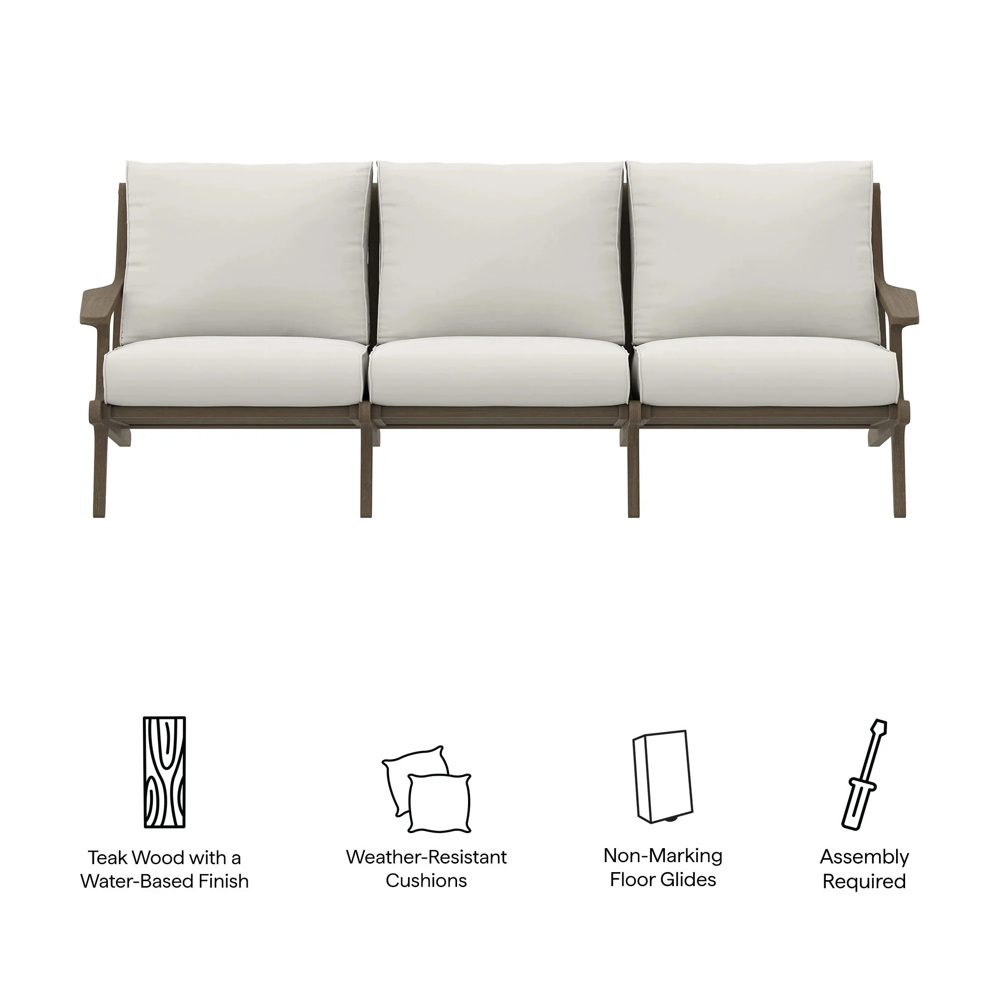 Saratoga Outdoor Teak Sofa - Image 8