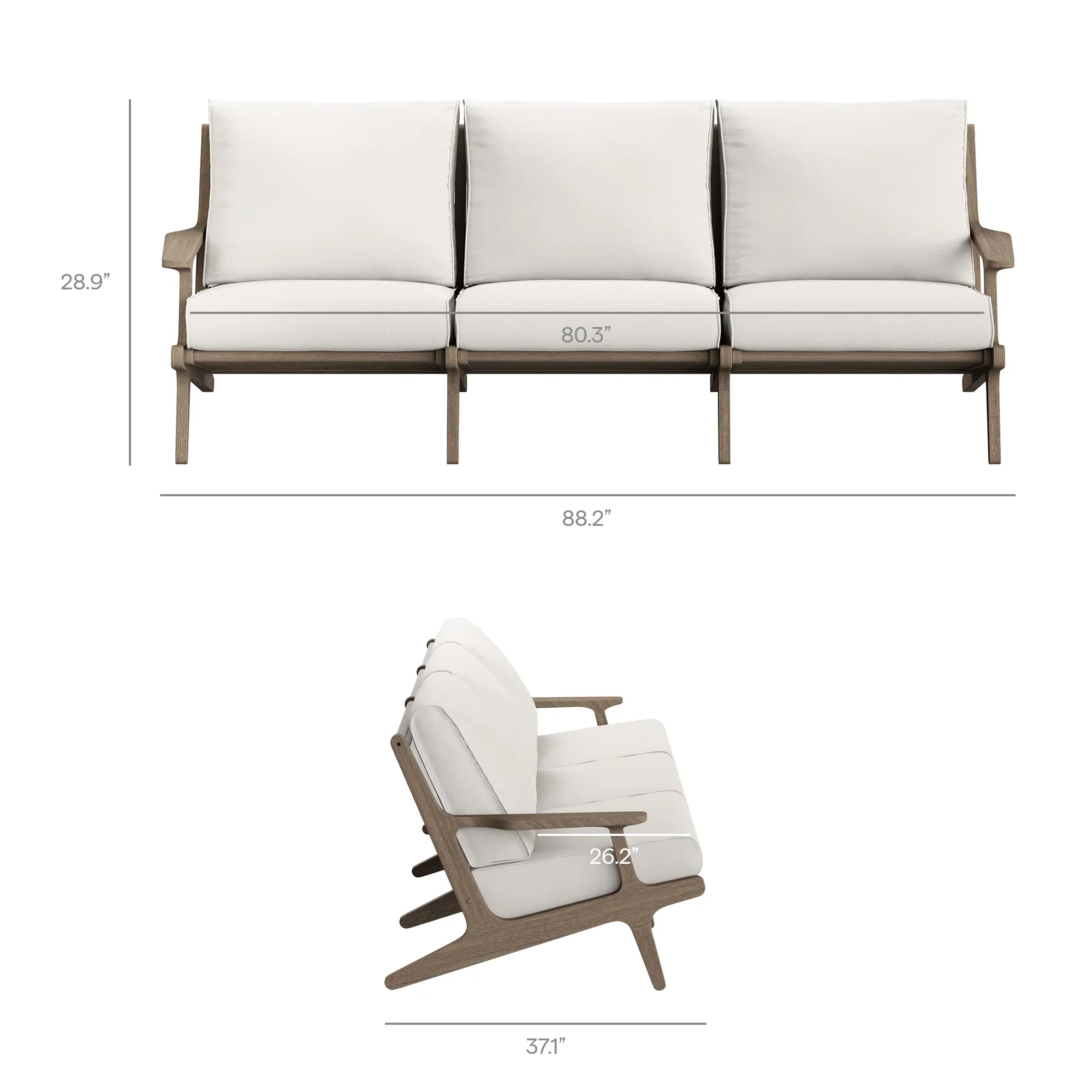 Saratoga Outdoor Teak Sofa - Image 9