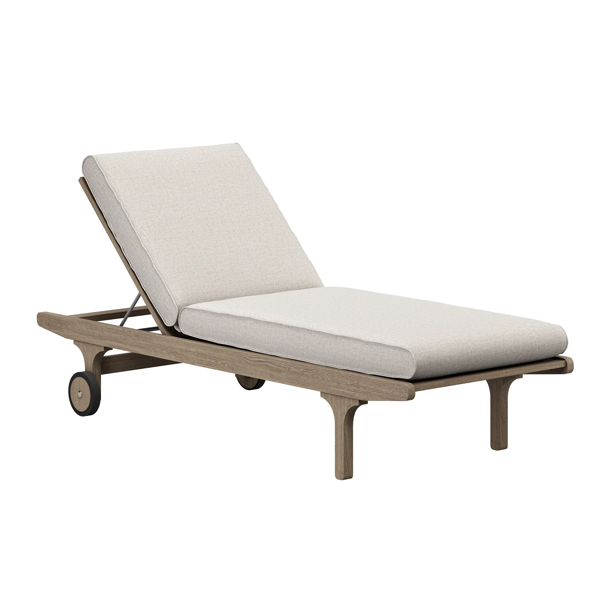 Saratoga Outdoor Teak Wood 3-Piece Chaise Lounge - Image 12