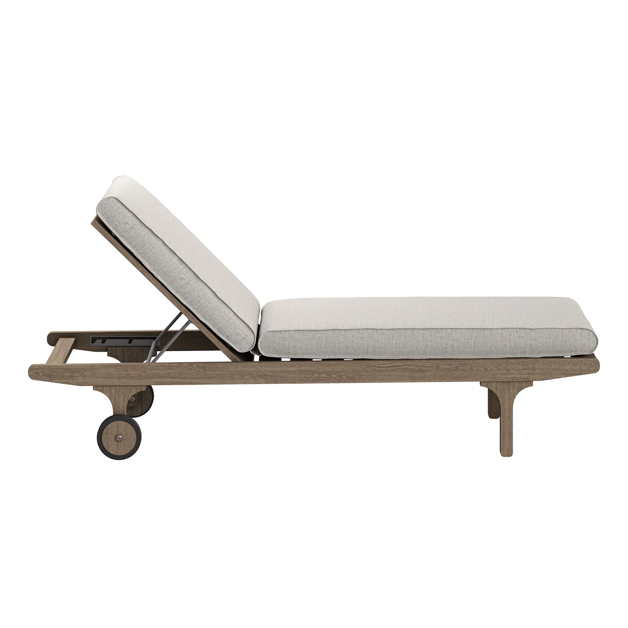 Saratoga Outdoor Teak Wood 3-Piece Chaise Lounge - Image 13