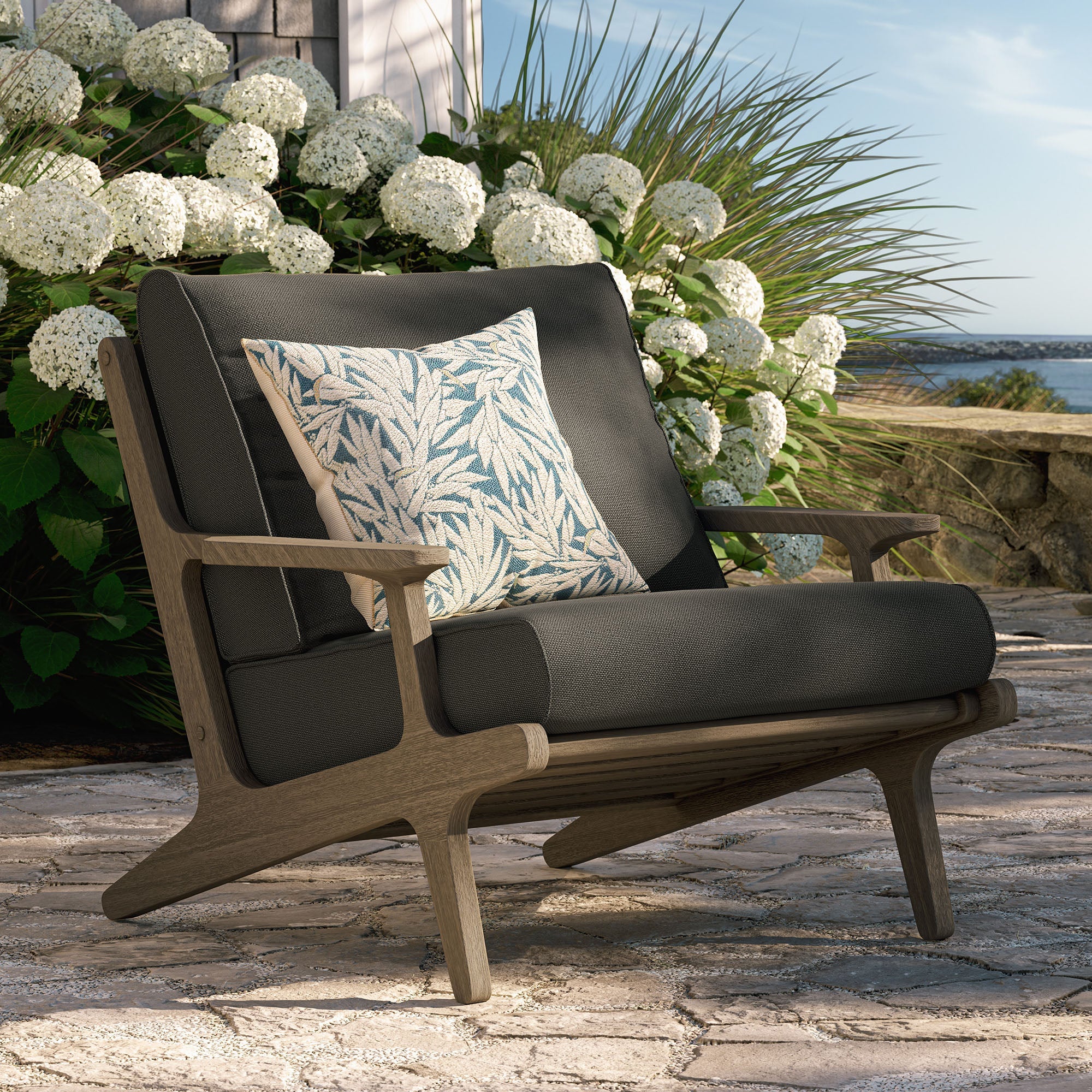 Saratoga Outdoor Patio Teak Wood Armchair - Image 20