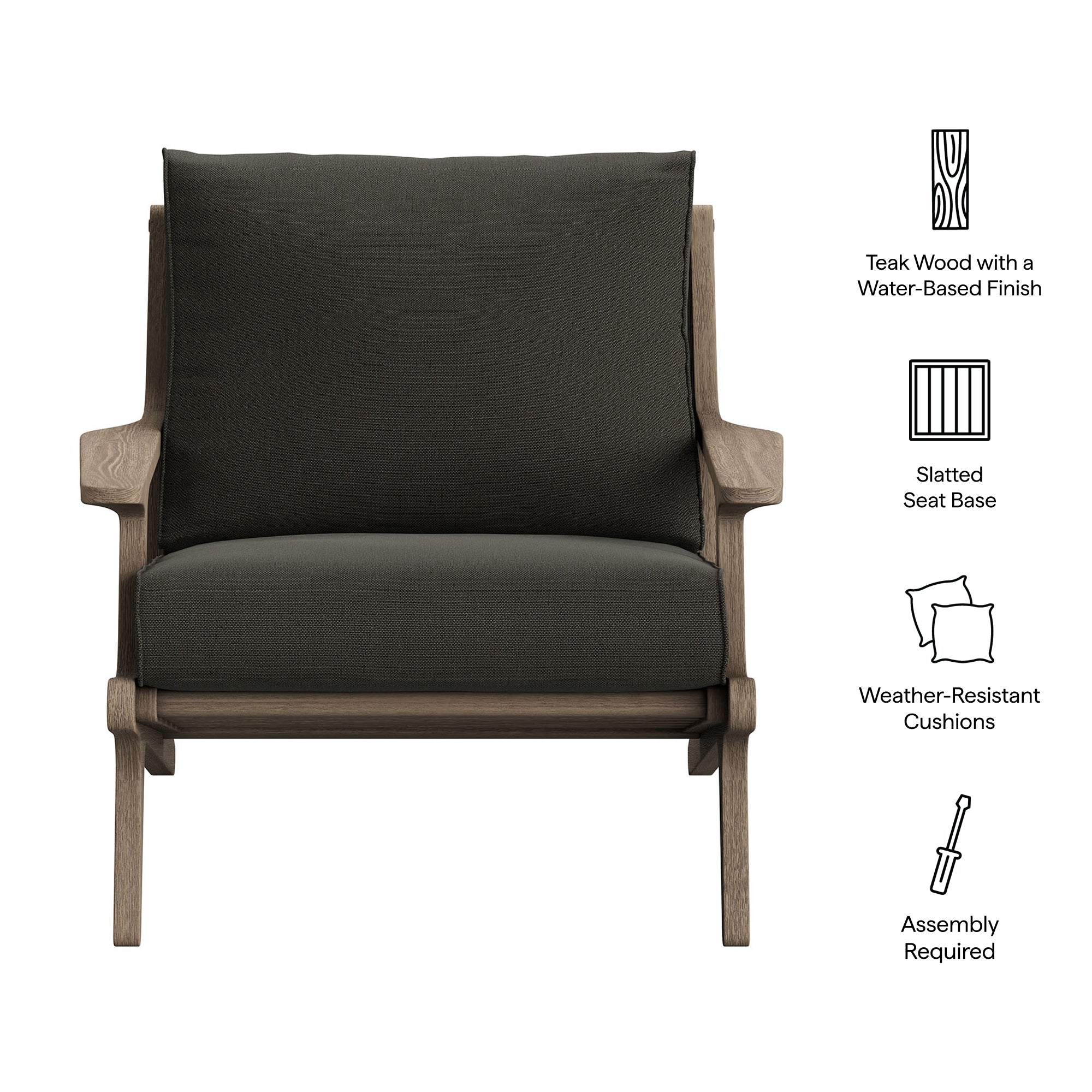 Saratoga Outdoor Patio Teak Wood Armchair - Image 22