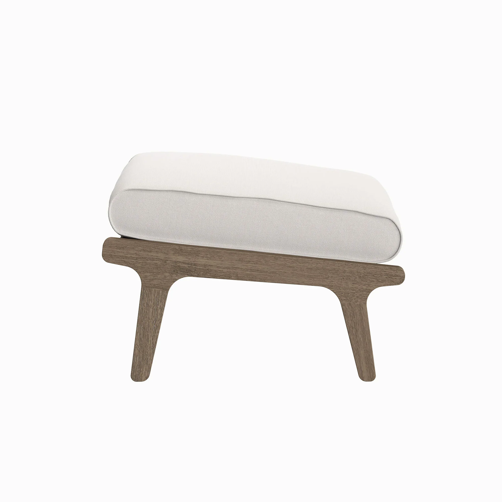 Saratoga Outdoor Patio Teak Wood Chair and Ottoman Set in Weathered - Image 8