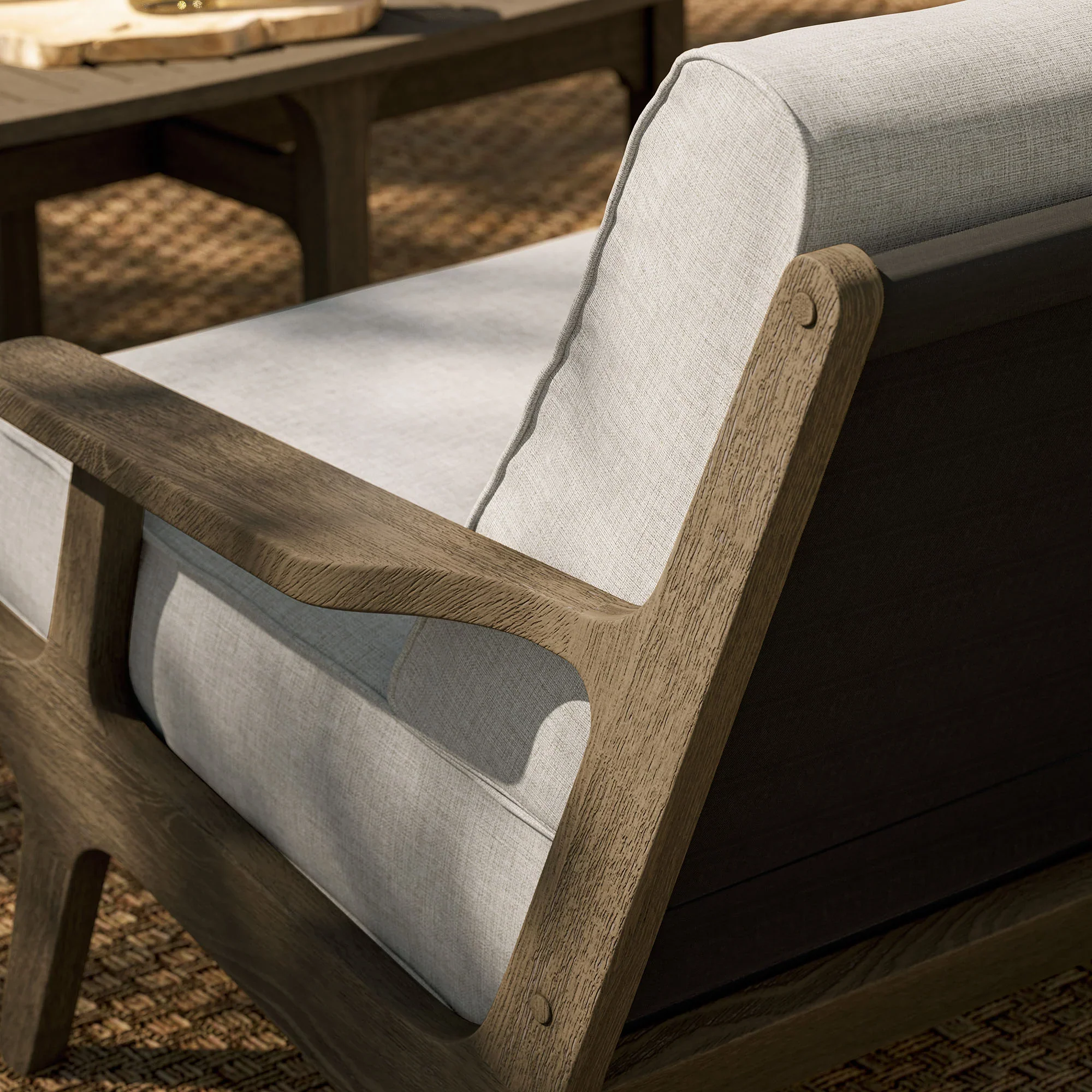 Saratoga Outdoor Teak Wood Loveseat - Image 12