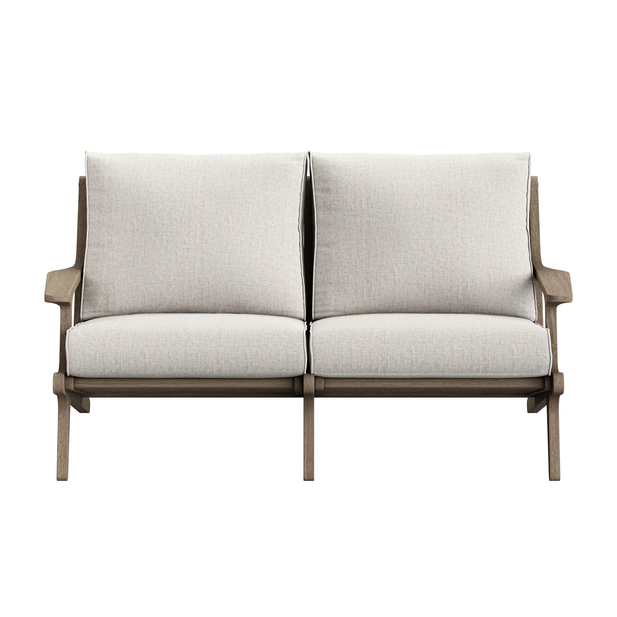 Saratoga Outdoor Teak Wood Loveseat - Image 13