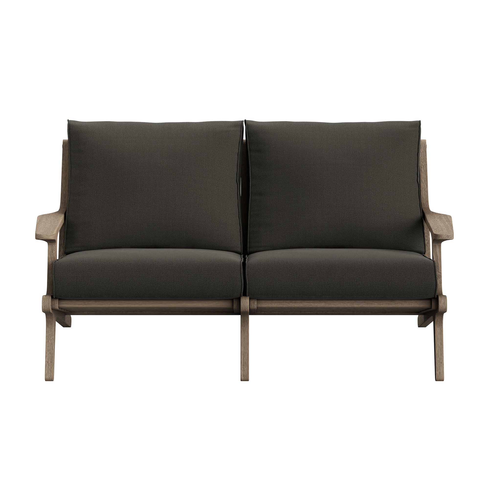 Saratoga Outdoor Teak Wood Loveseat - Image 22
