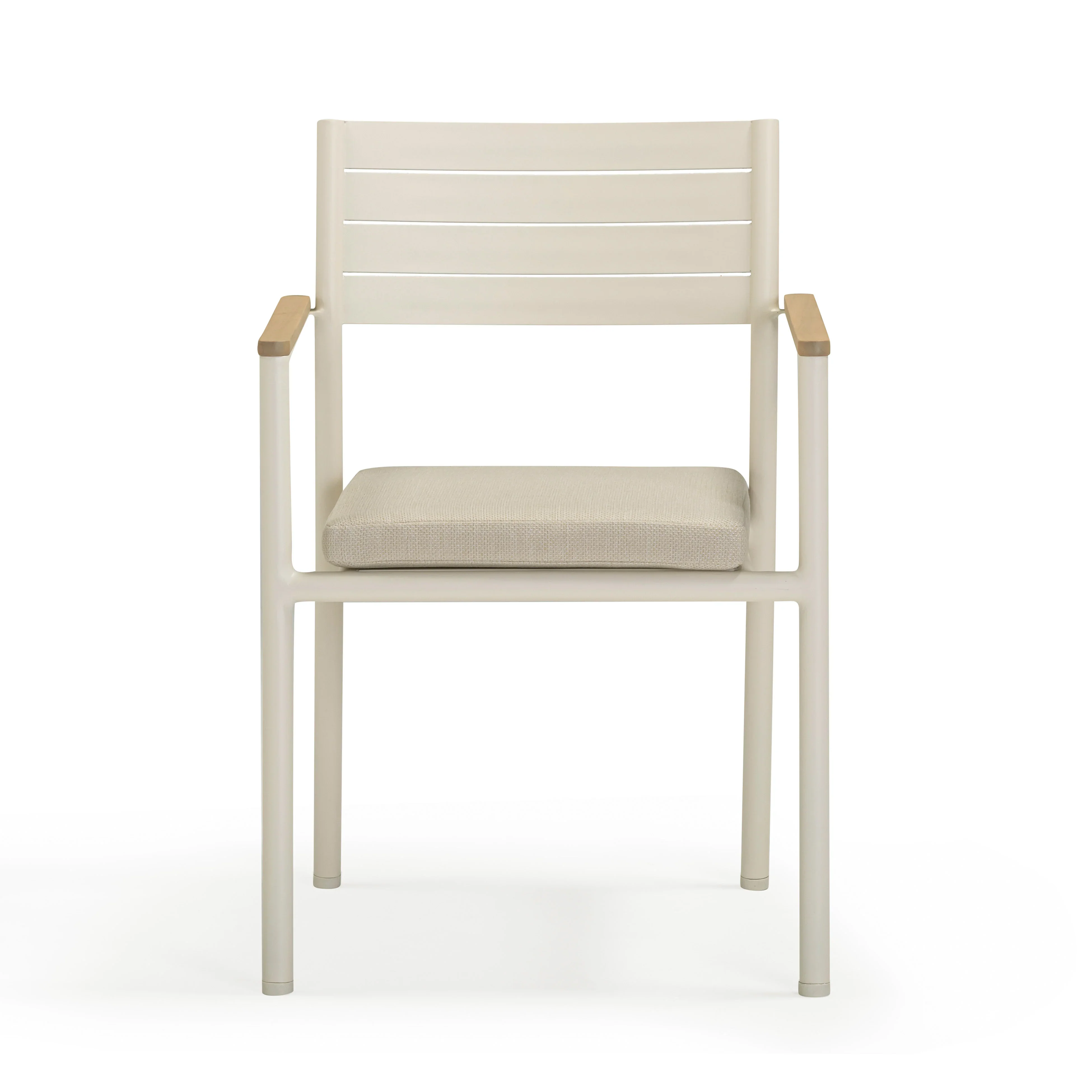 Sardinia Cream Performance Fabric Outdoor Dining Chair - Set of 2 - Image 4