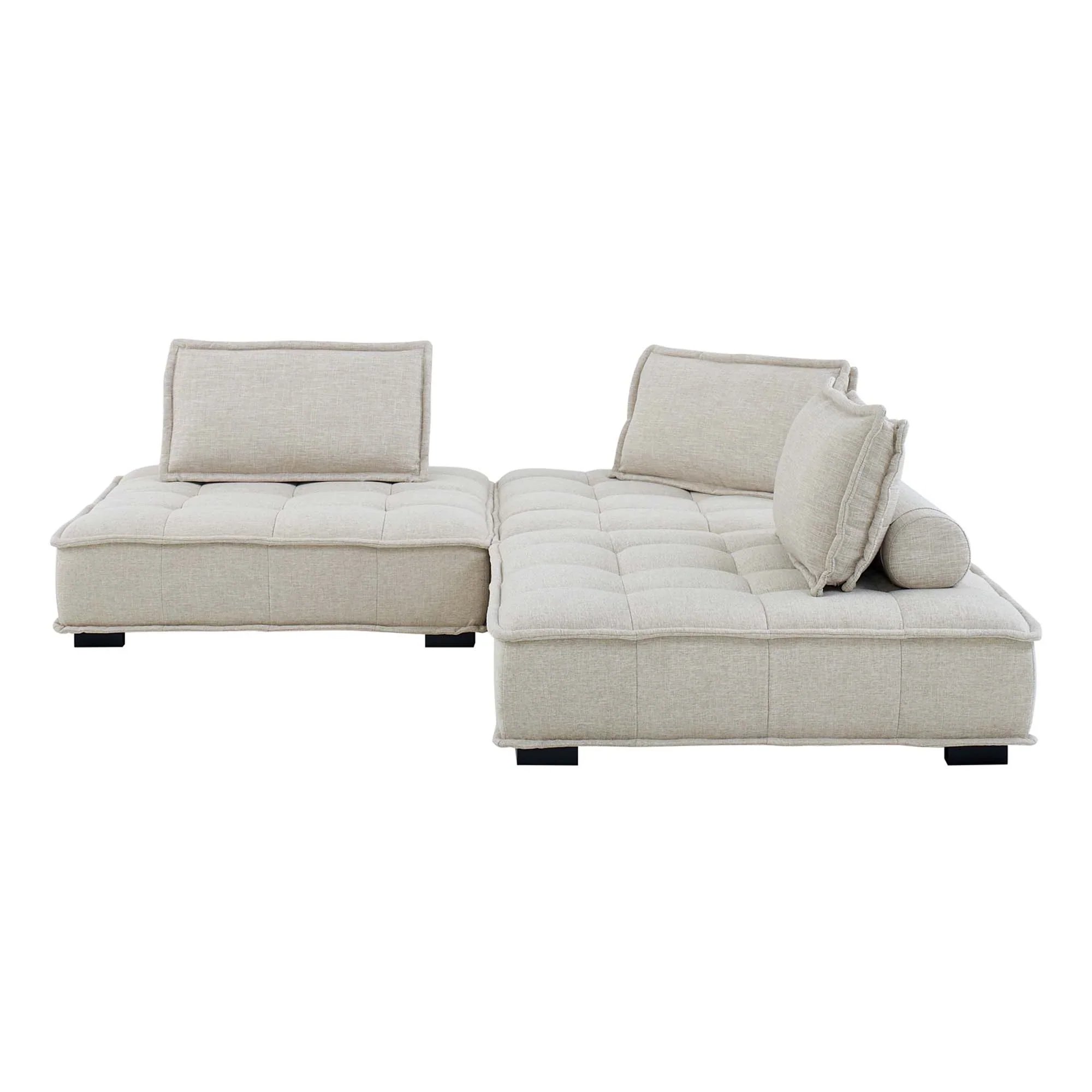 Saunter 3-Piece Tufted Fabric Fabric Sofa - Image 6
