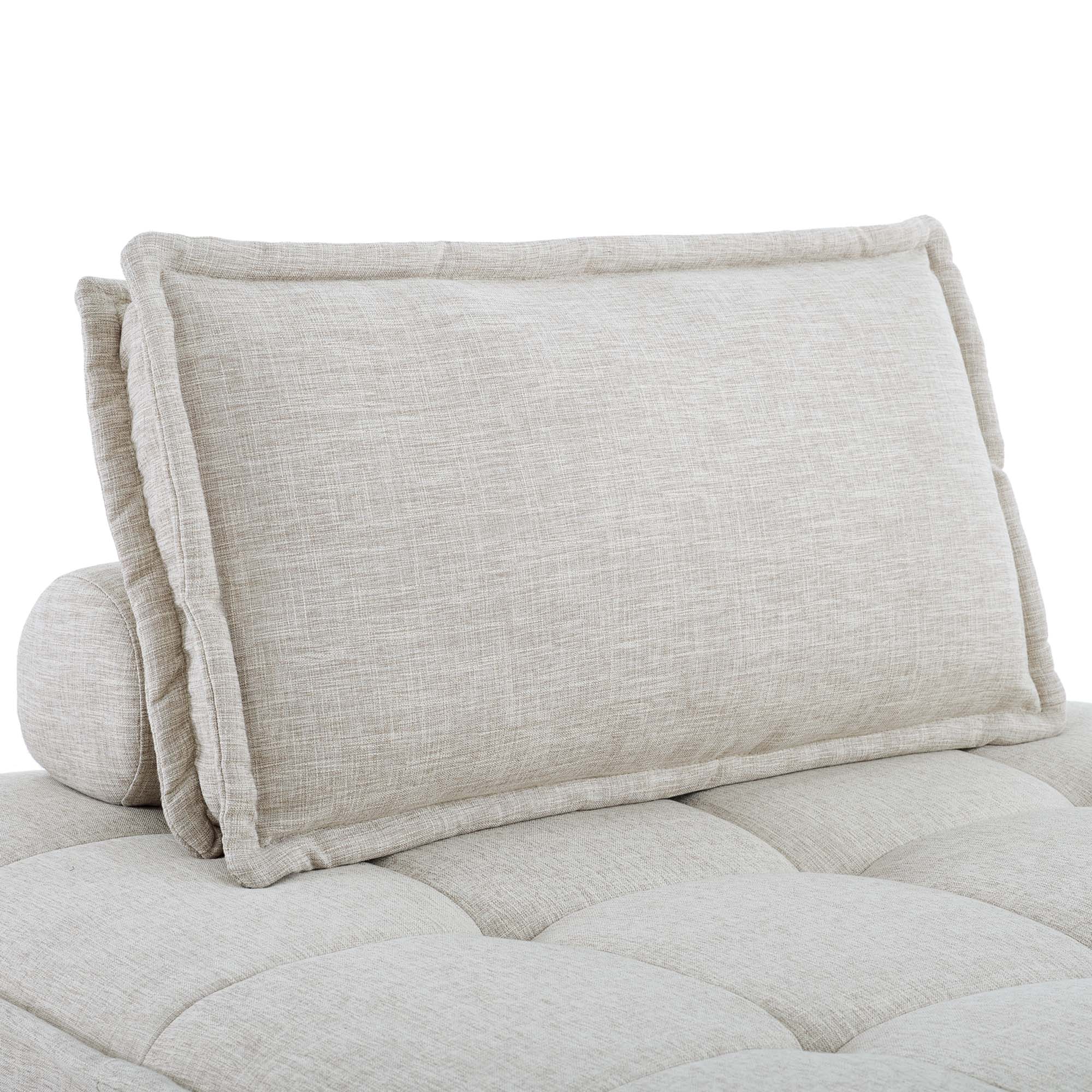 Saunter Tufted Fabric Armless Chair - Image 5