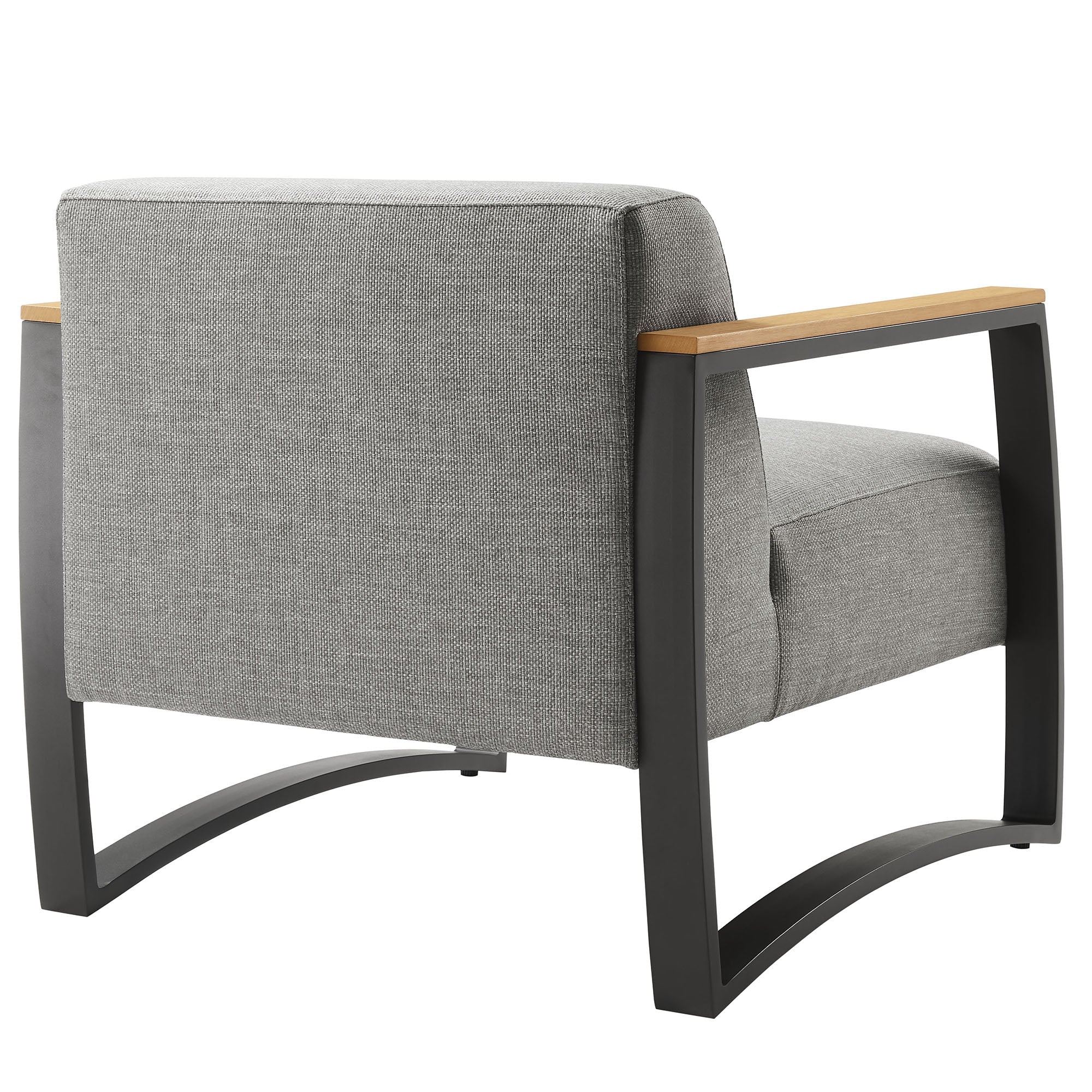 Sauve Outdoor Patio Aluminum and Fabric Armchair - Image 5