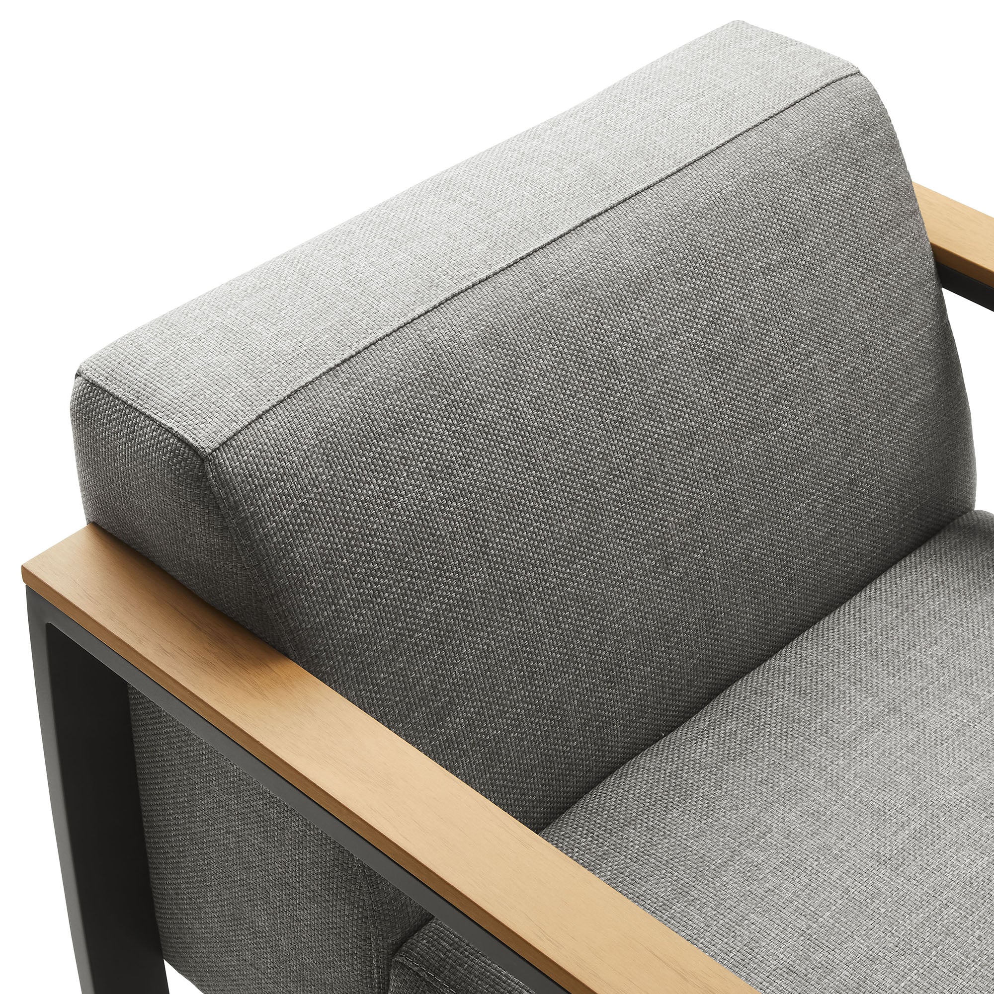 Sauve Outdoor Patio Aluminum and Fabric Armchair - Image 7
