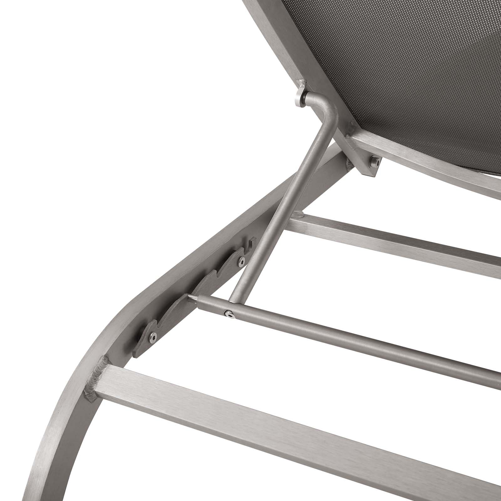 Savannah Mesh Chaise Outdoor Patio Aluminum Lounge Chair - Image 12