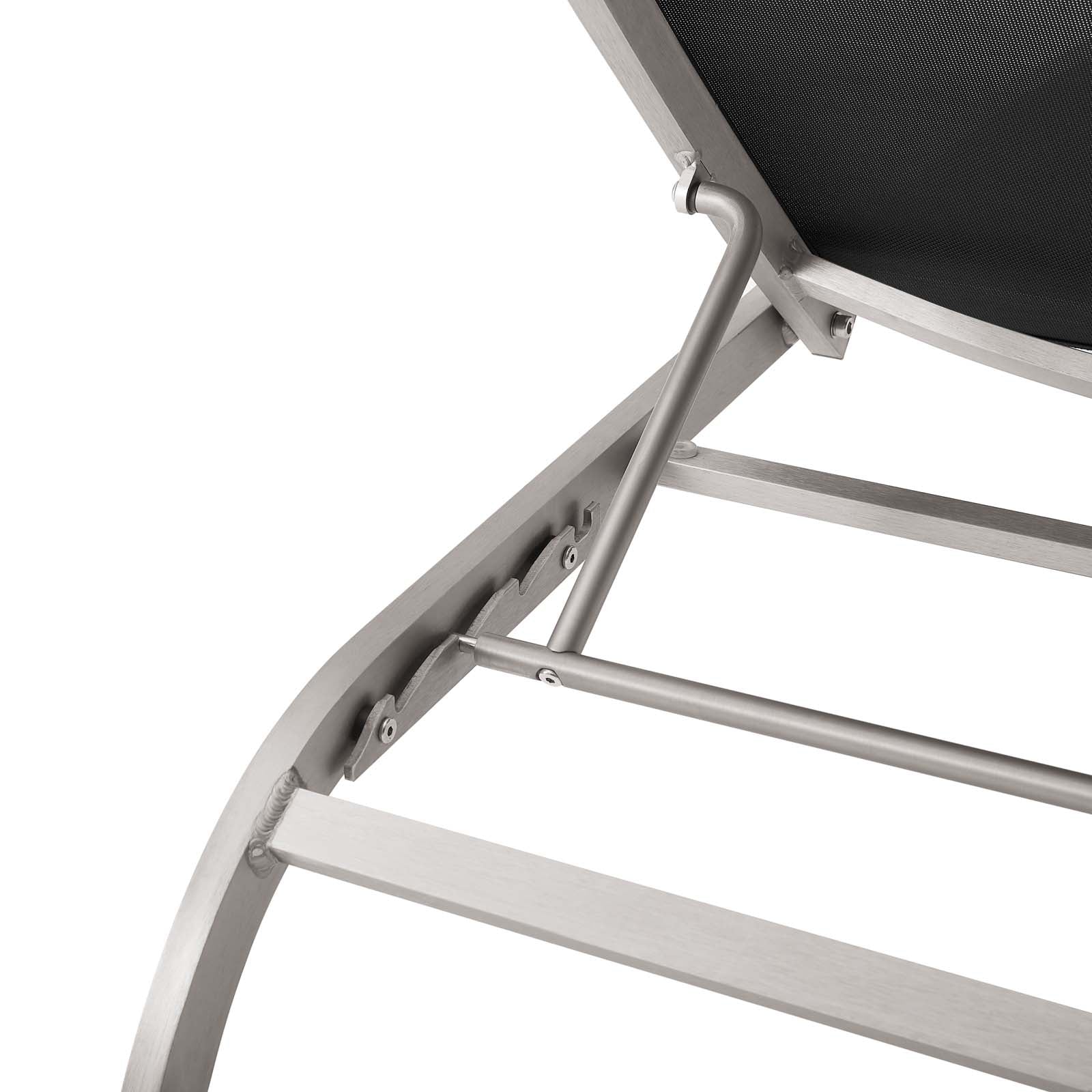 Savannah Mesh Chaise Outdoor Patio Aluminum Lounge Chair - Image 5