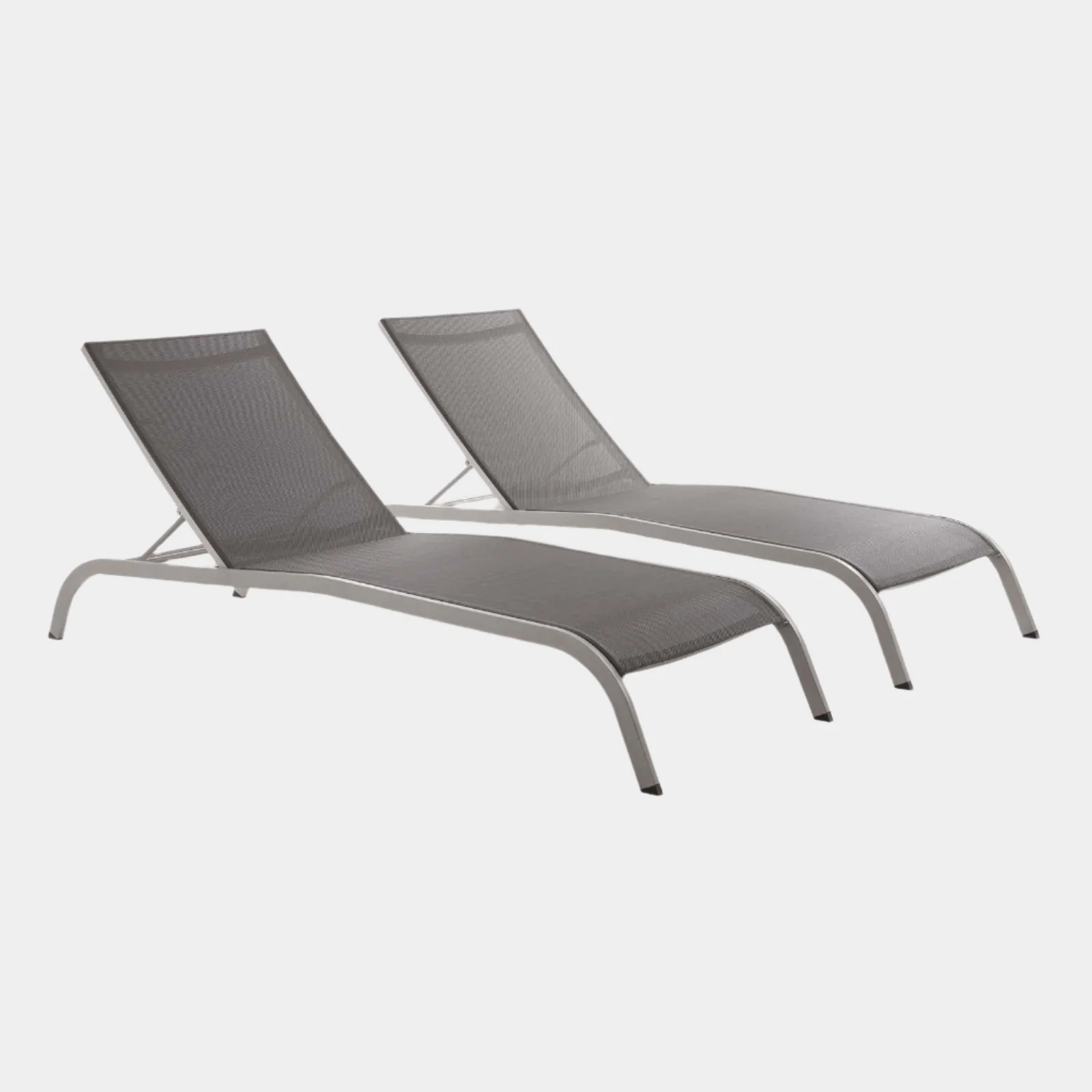 Savannah Outdoor Patio Mesh Chaise Lounge Set of 2 - Image 6