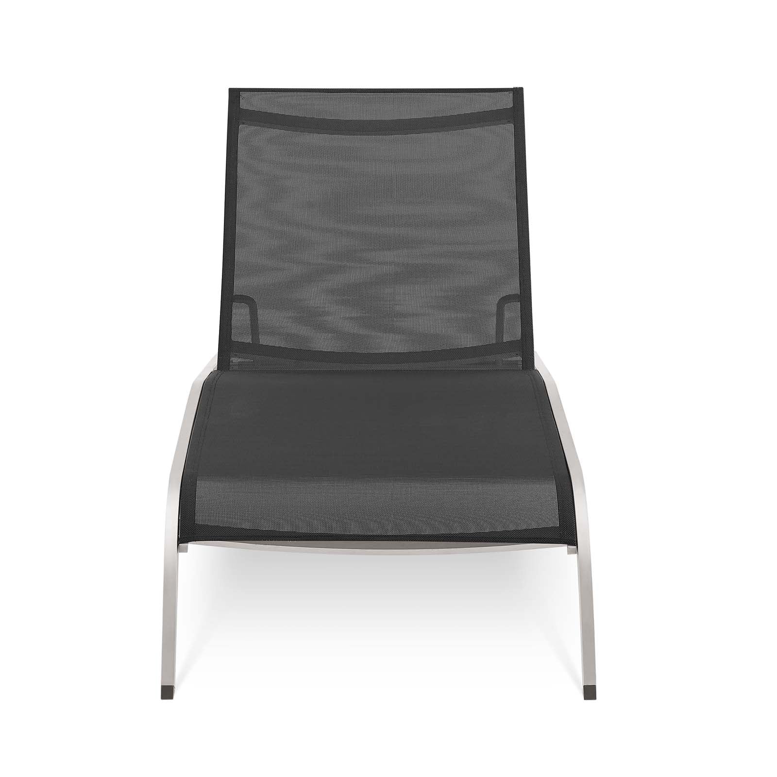 Savannah Outdoor Patio Mesh Chaise Lounge Set of 4 - Image 5