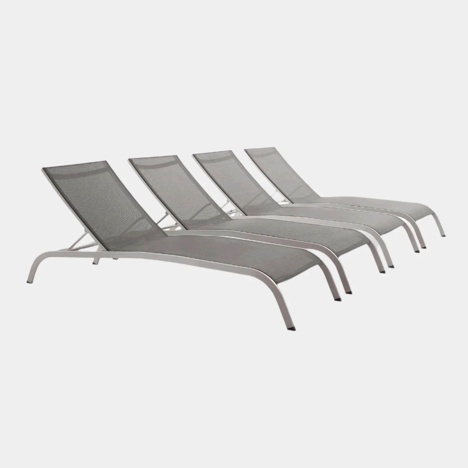 Savannah Outdoor Patio Mesh Chaise Lounge Set of 4 - Image 7