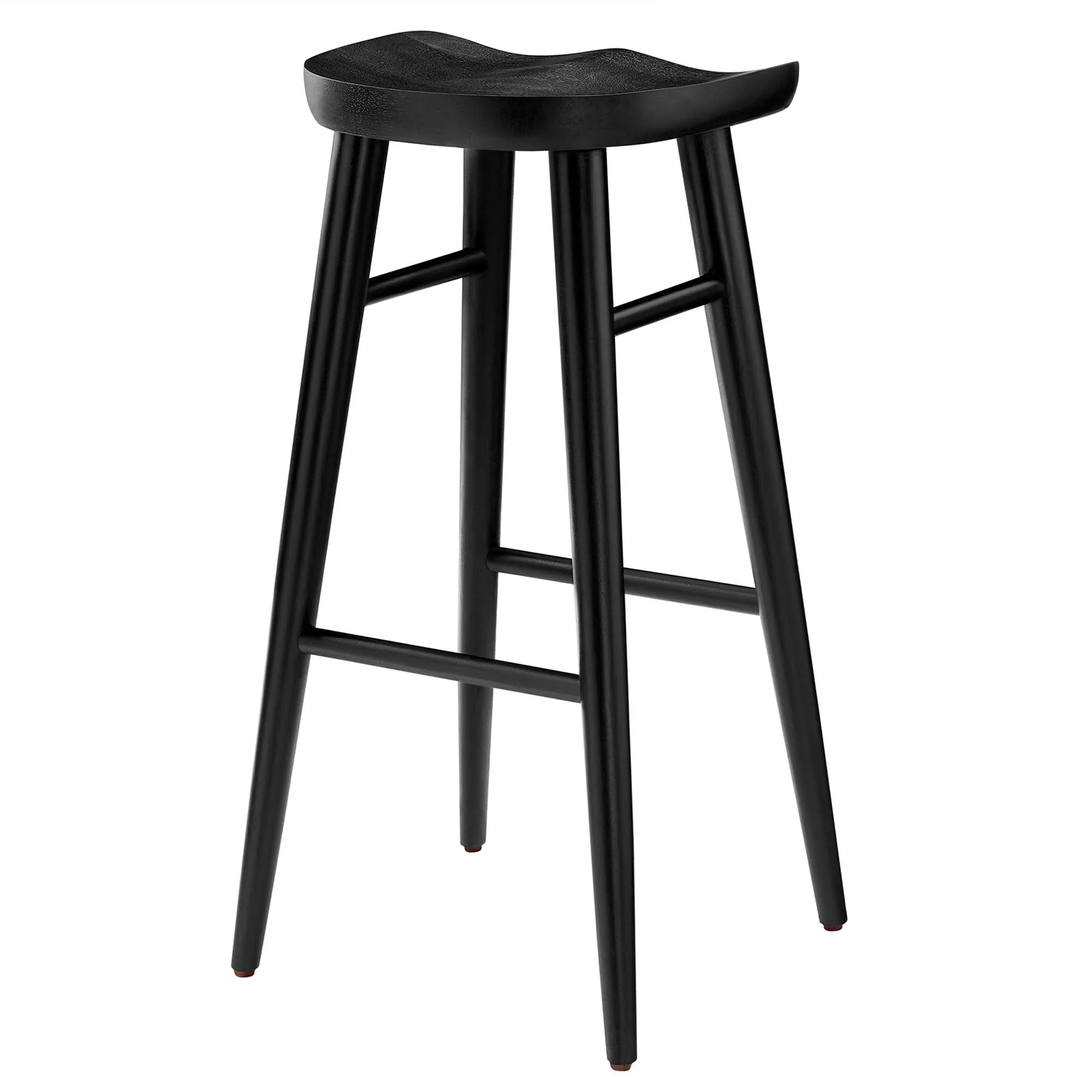 Saville Backless Wood Bar Stools Set of 2 - Image 11