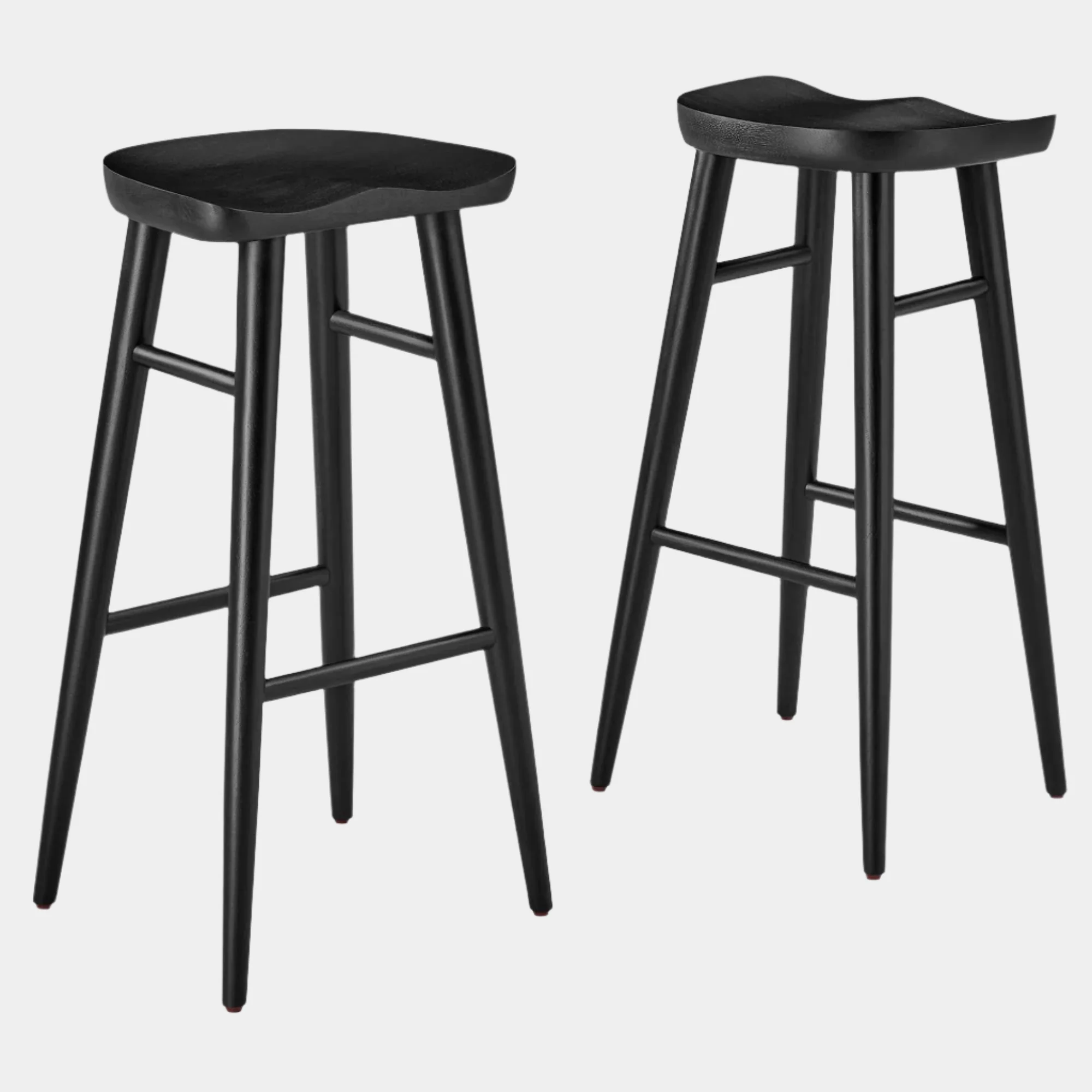 Saville Backless Wood Bar Stools Set of 2 - Image 12