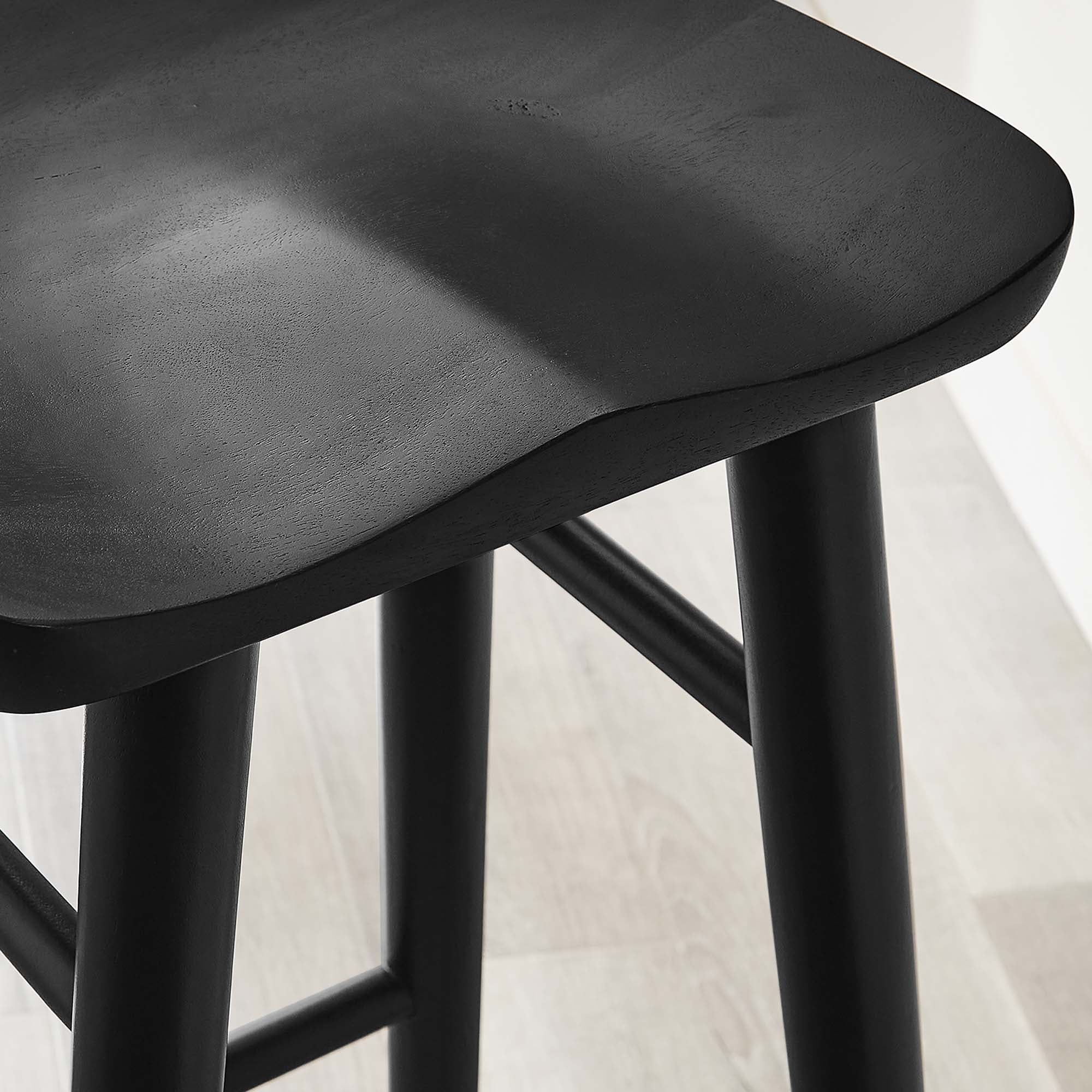 Saville Backless Wood Bar Stools Set of 2 - Image 14